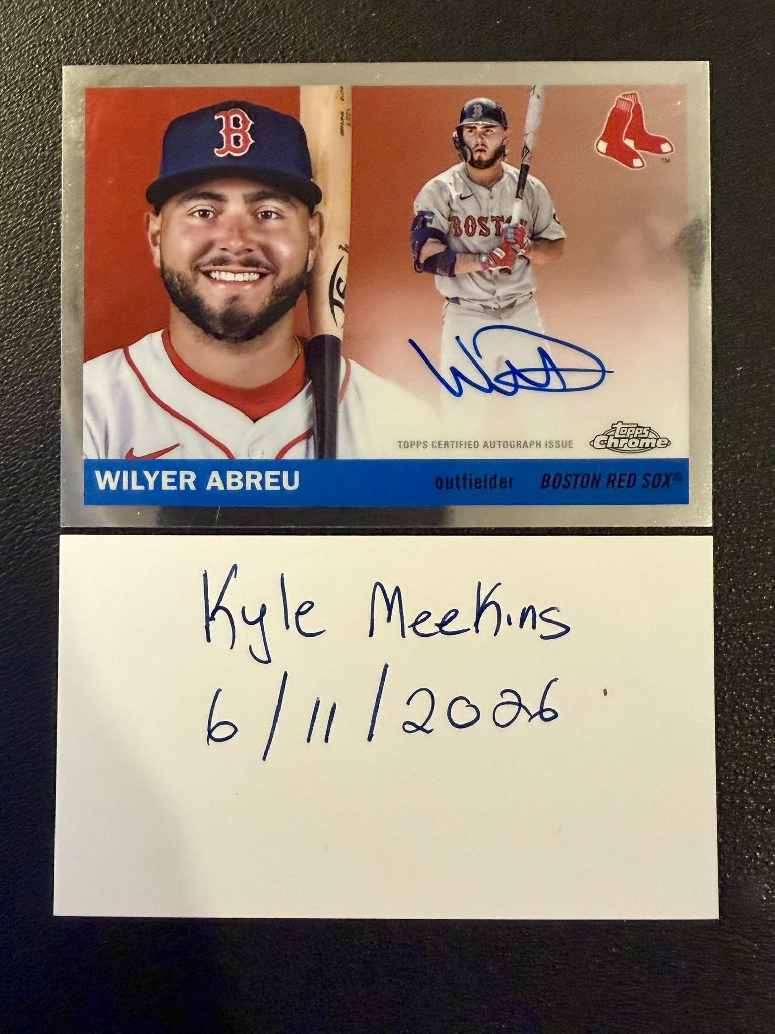Wilyer Abreu chrome autograph auction