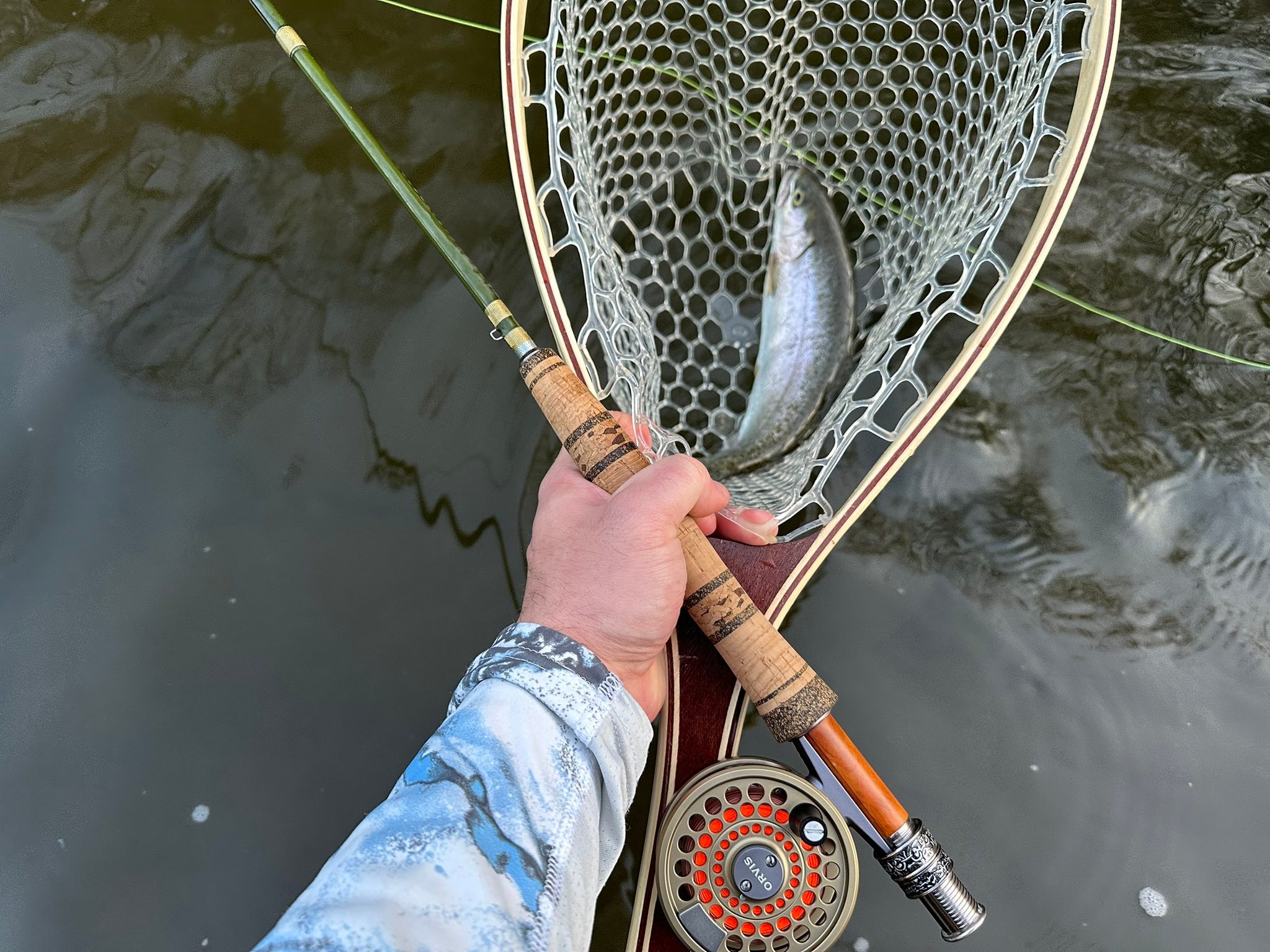 addictive fishing fly rod Redington Predator 9' 8wt Stealthy matte black blank with gloss screen print Redington Predator Salt Fly Rod