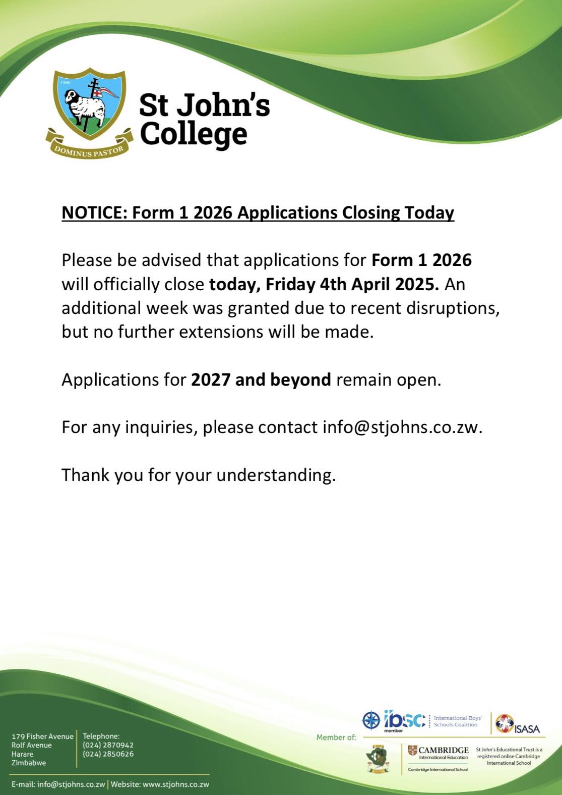 St John's College Zimbabwe | Harare