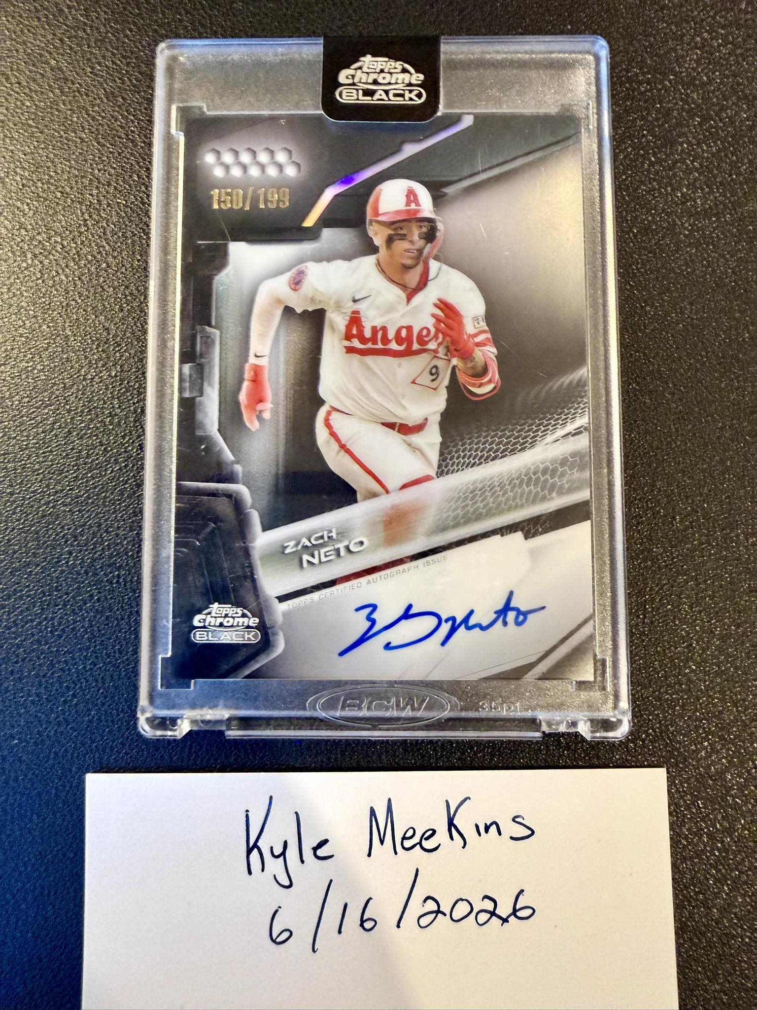 2026 Topps Chrome Black Zack Neto autograph card auction