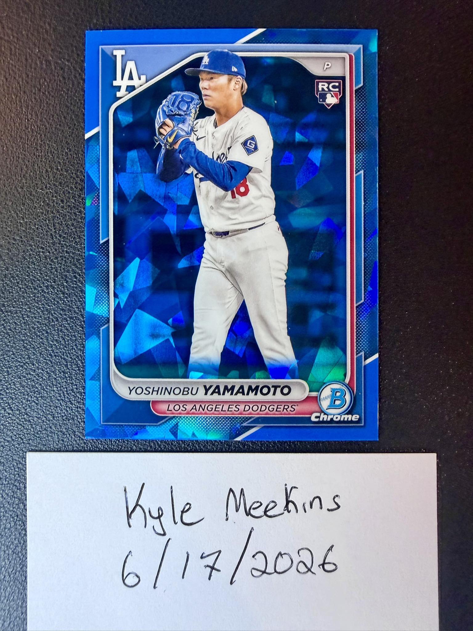 2024 Bowman Chrome Sapphire Yoshinobu Yamamoto rookie card auction