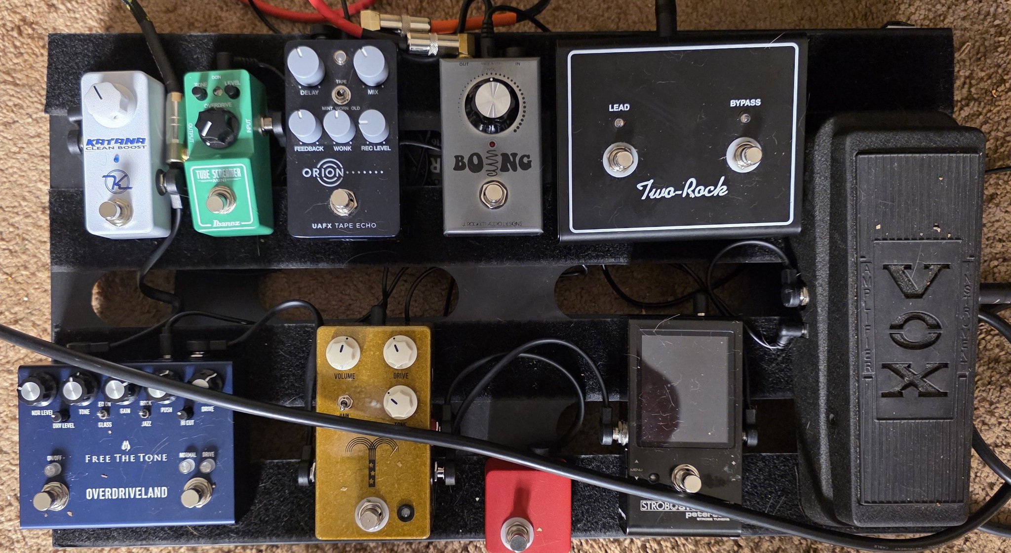 Morning Glory and Keeley Katana pedal review on guitar board