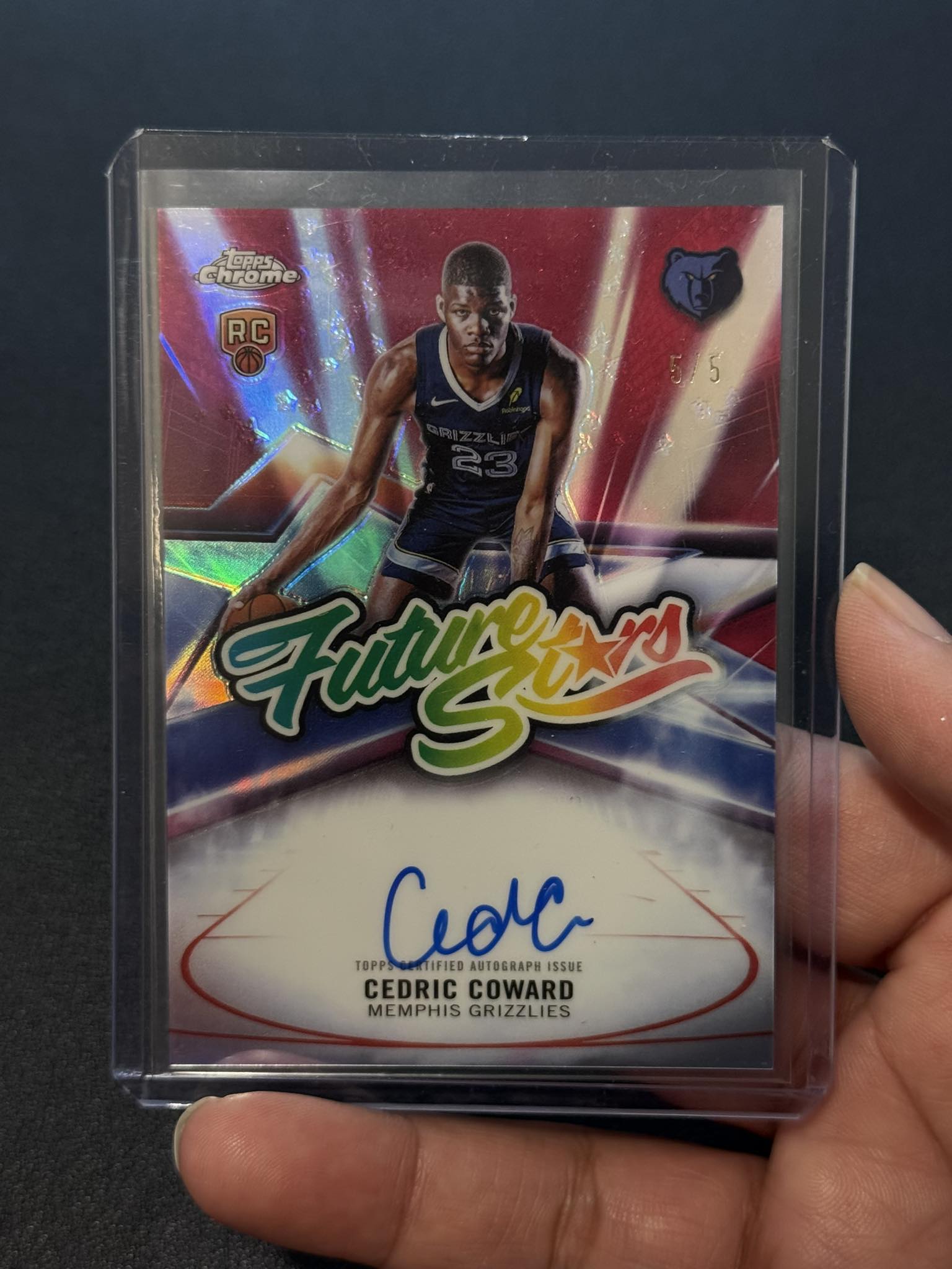 Cedric Coward Future Stars Auto 5/5! Pulled in little ol