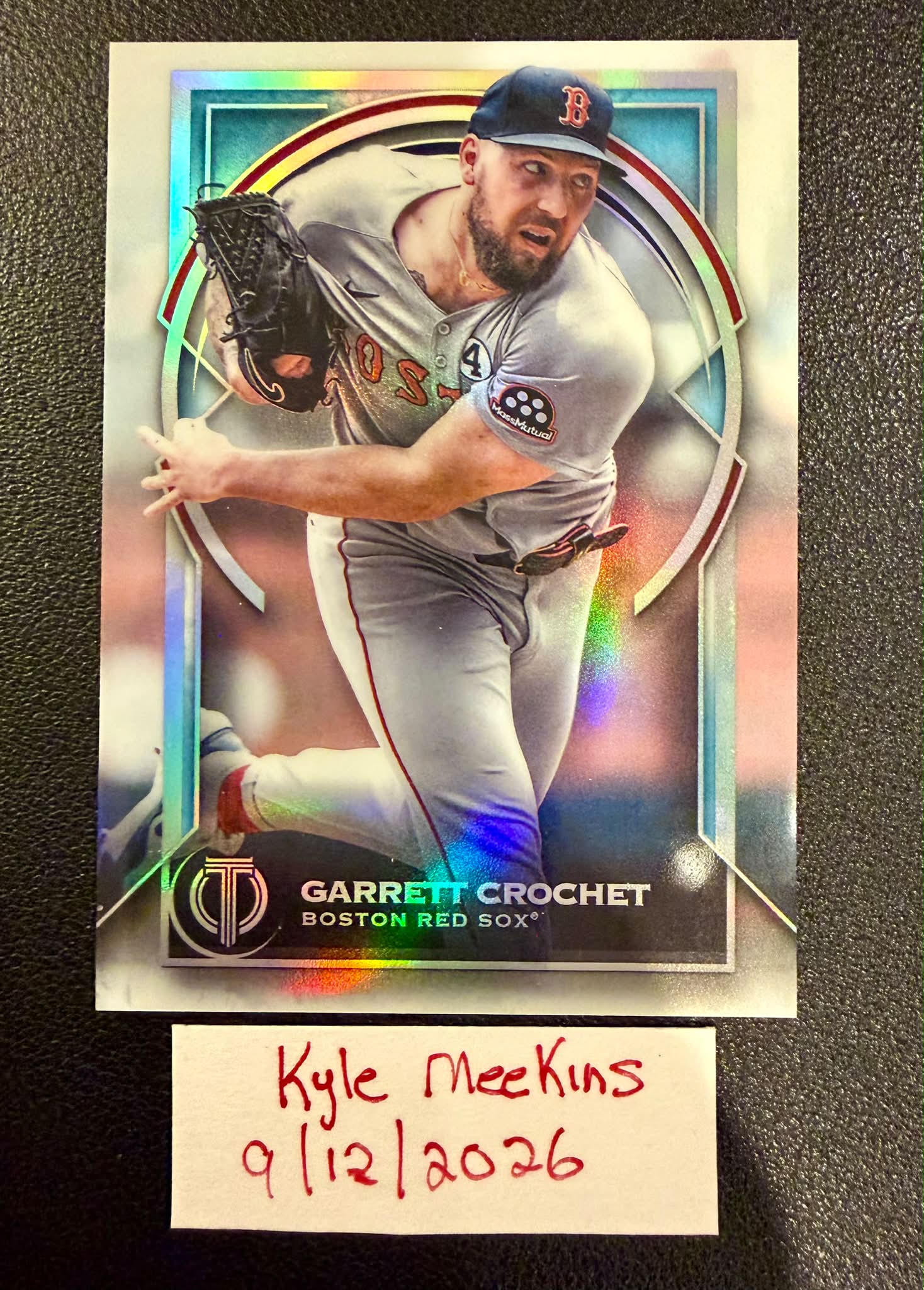 This Garrett Crochet autograph card could be yours! To Enter