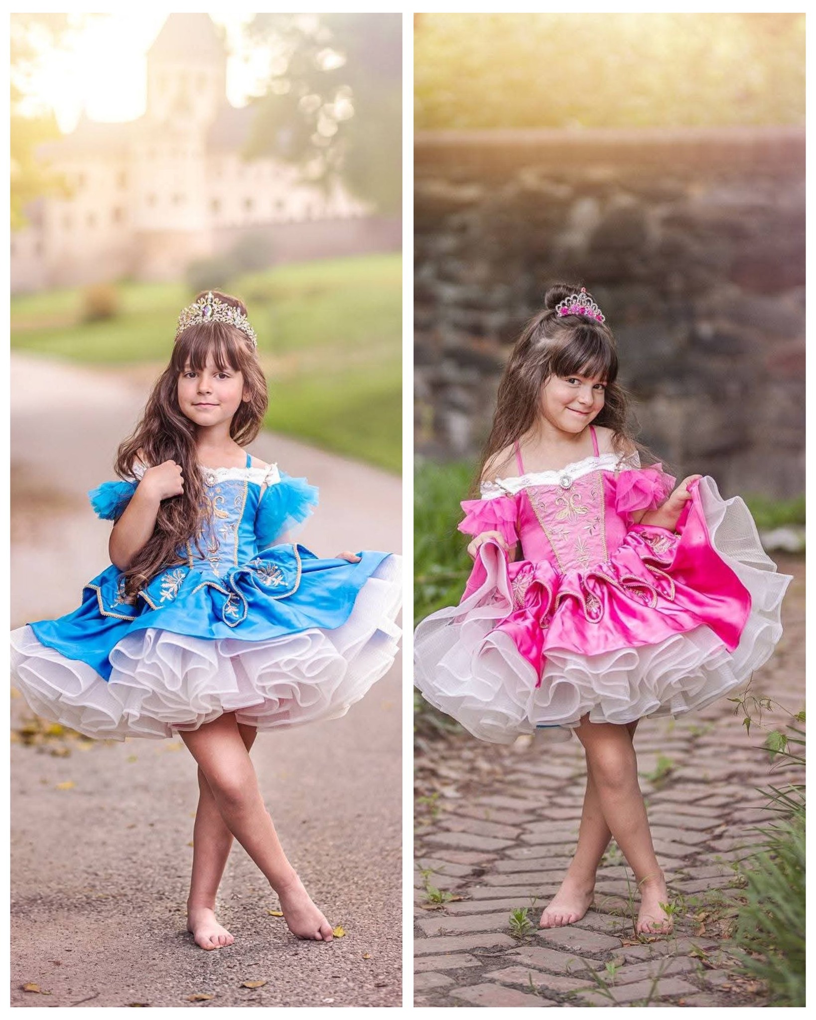 Twice Upon a Dream Flip Dress: Reversible Pink and Blue Princess 