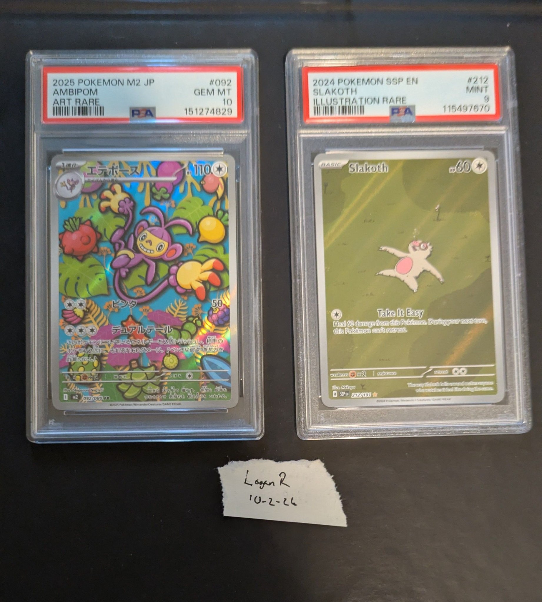 2025 Pokemon M2 JP Ambipom Art Rare and 2024 Pokemon SSP EN