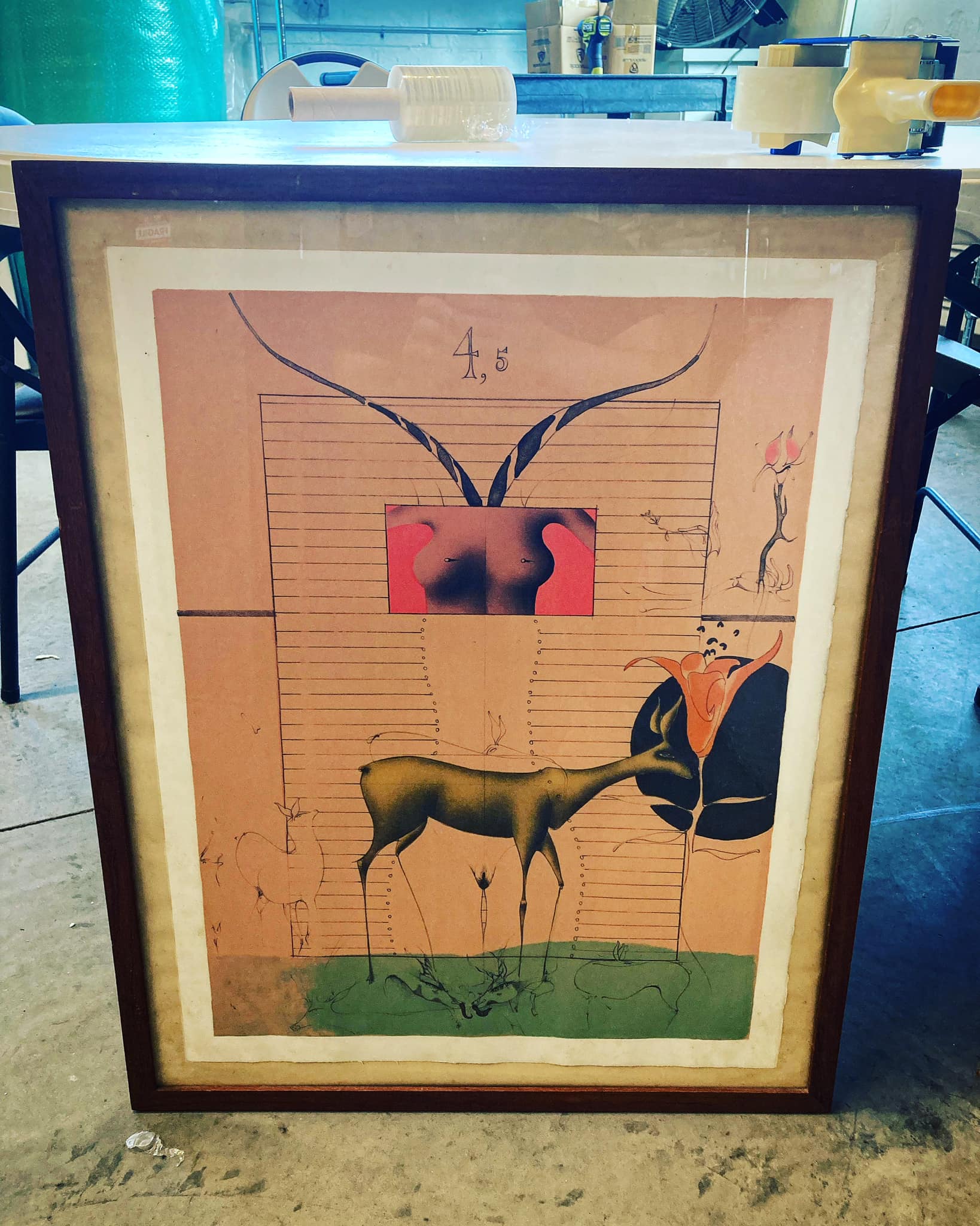 Vintage Paul Wunderlich lithograph found at estate sale