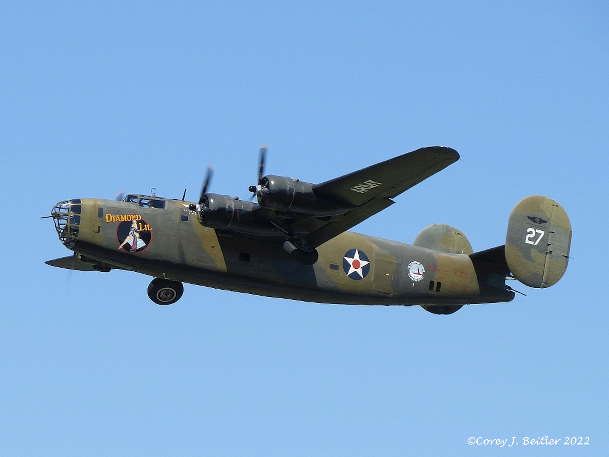 This scale model of a B-24J Liberator called 