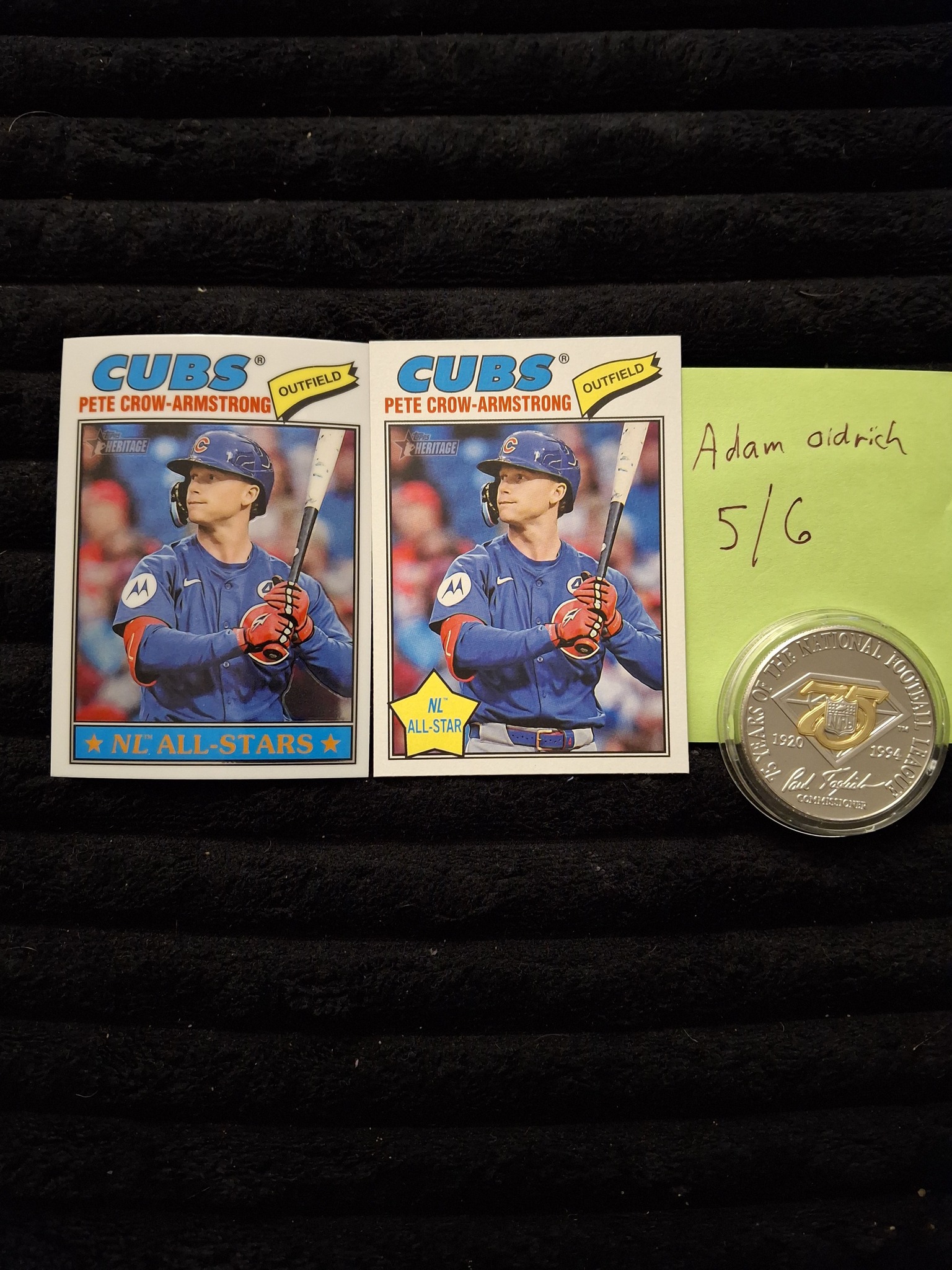 This card is a 2026 Topps Heritage Pete Crow-Armstrong Chrome Pink 
