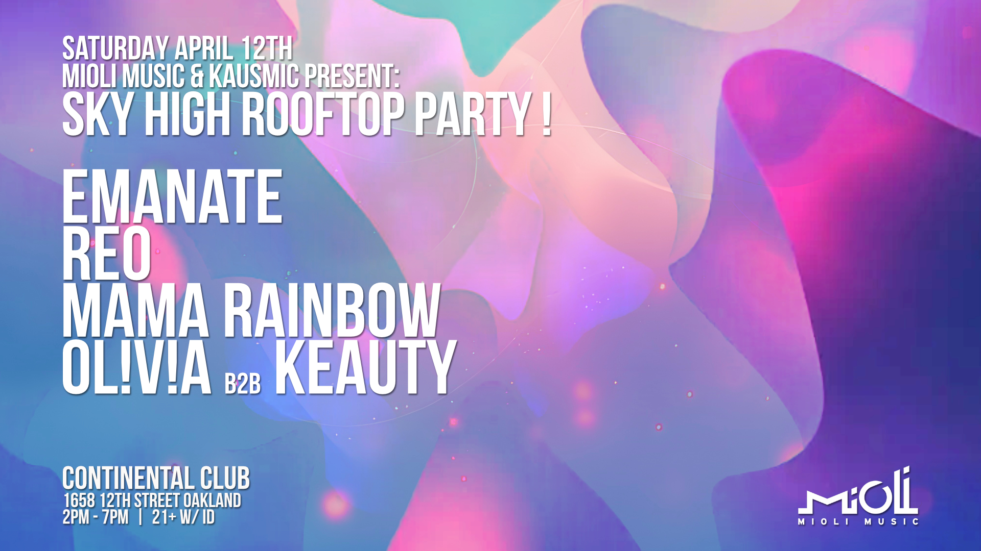 Mioli Music Presents: Sky High Rooftop!