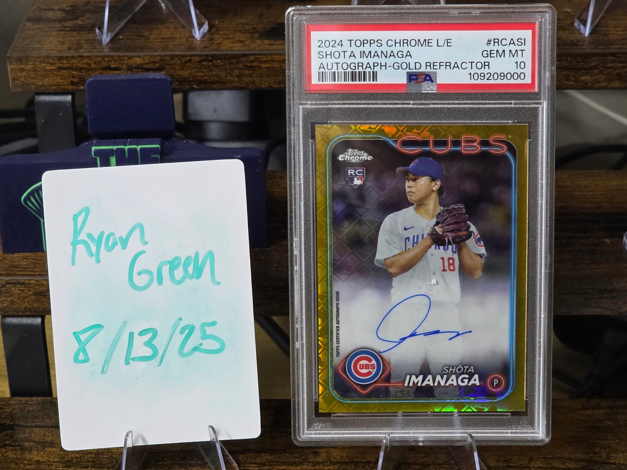 Shota Imanaga 2024 Topps Chrome Logofractor Gold /50 PSA 10! $300 OBO