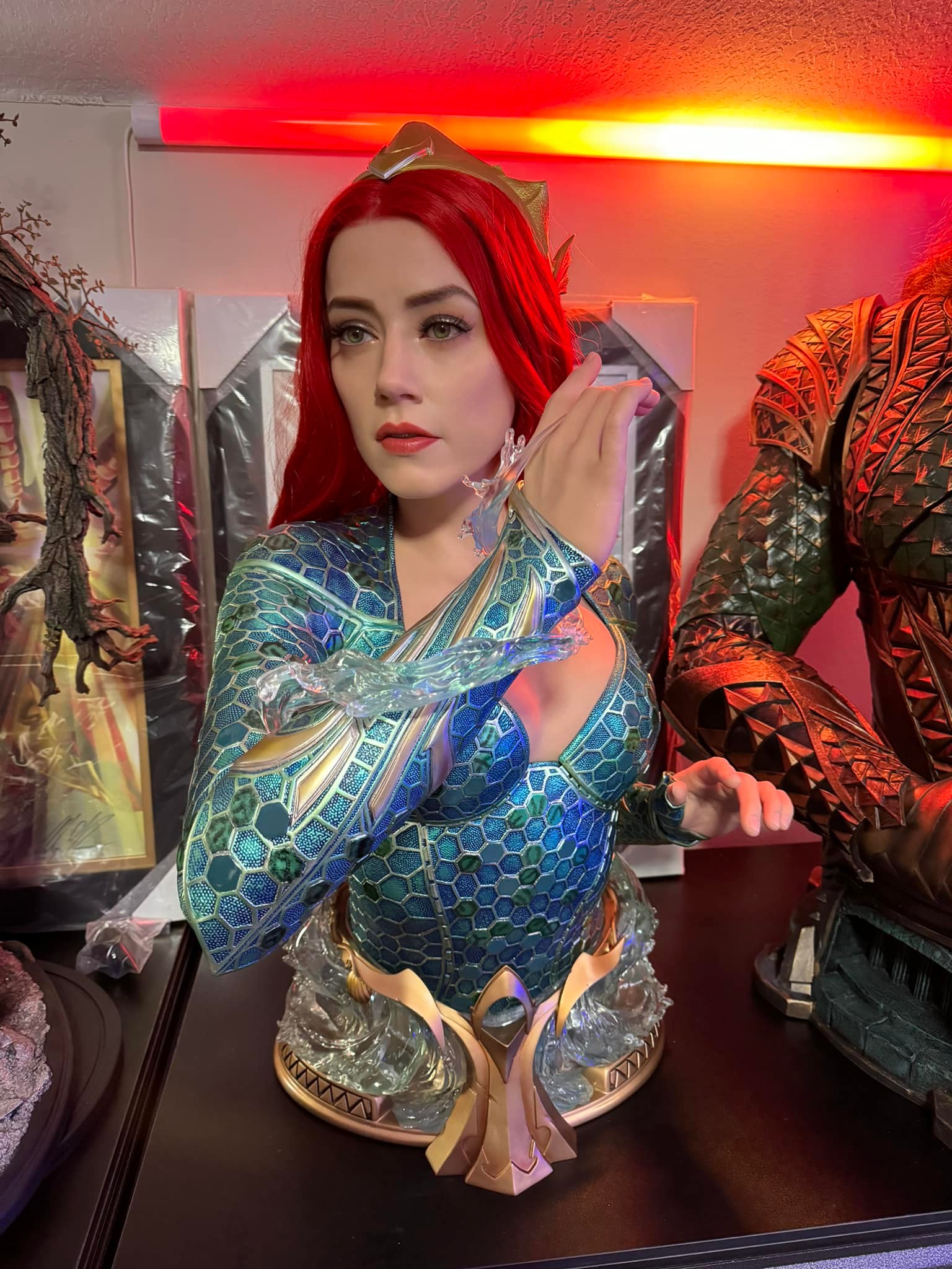 Mera bust pairs perfectly with Aquaman