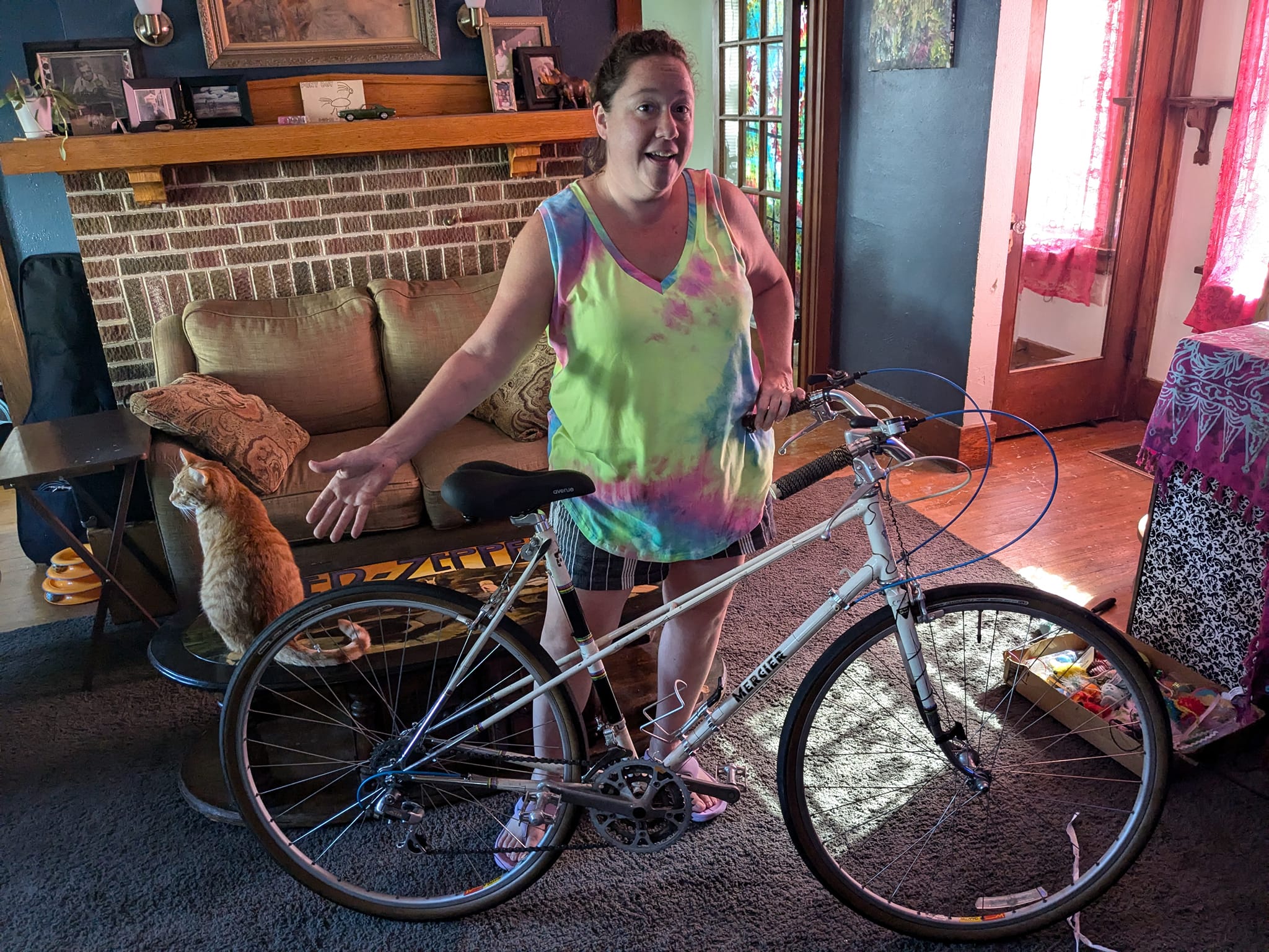 Restored 1970s Mercier mixte bike with 531 steel