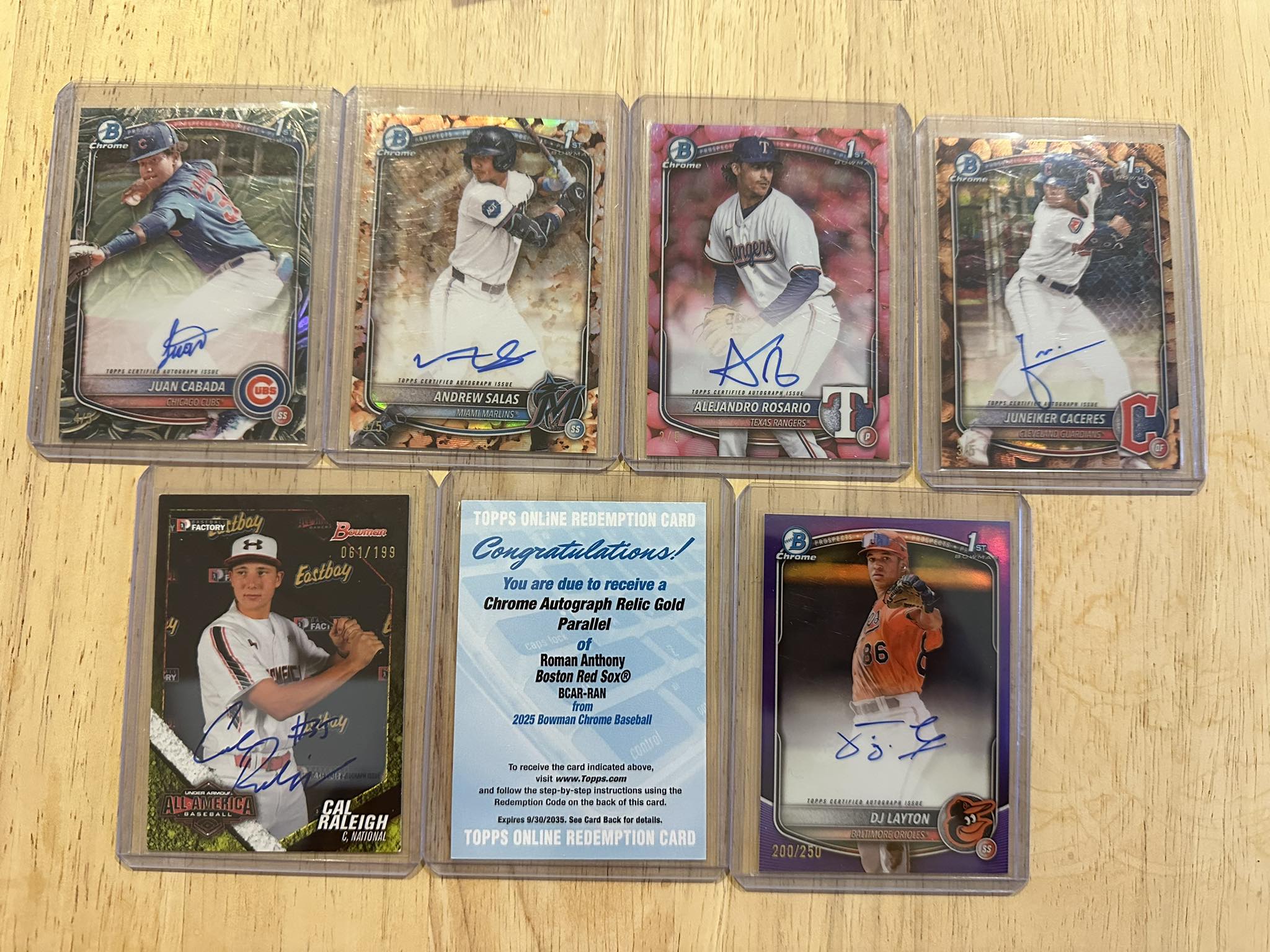 Amazing Bowman Chrome box pull with Cal Raleigh auto