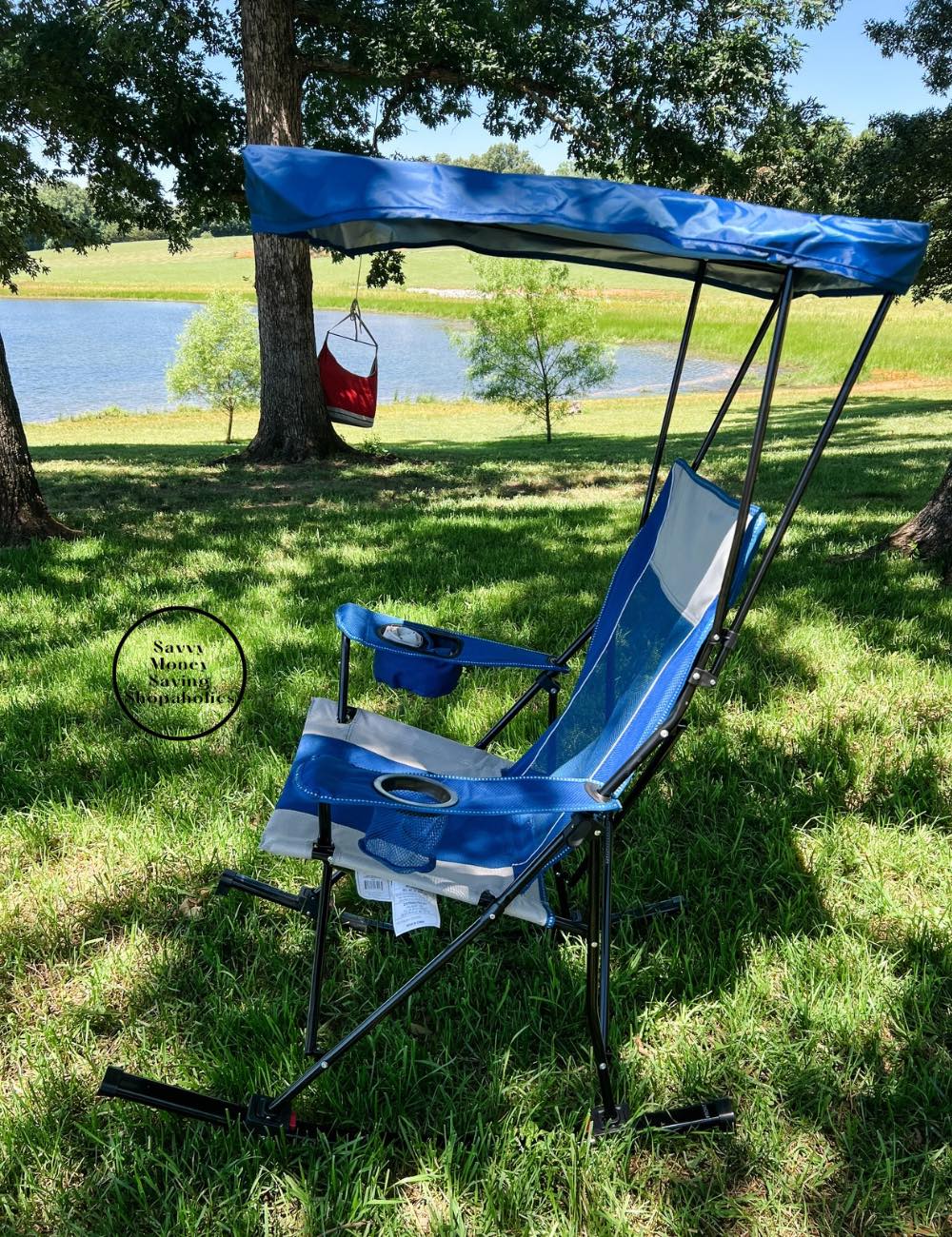 Oversized Mesh Camping Chair For Adults - 375lb Capacity, Cup Holder, Storage Pocket & Carry Bag, Portable Folding Outdoor Chair