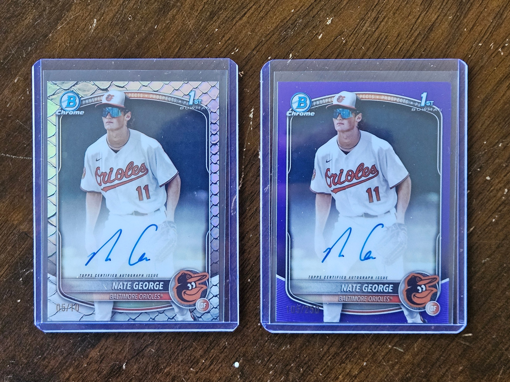 Should I hold or sell Nate George autos from 2025 Bowman Chrome?