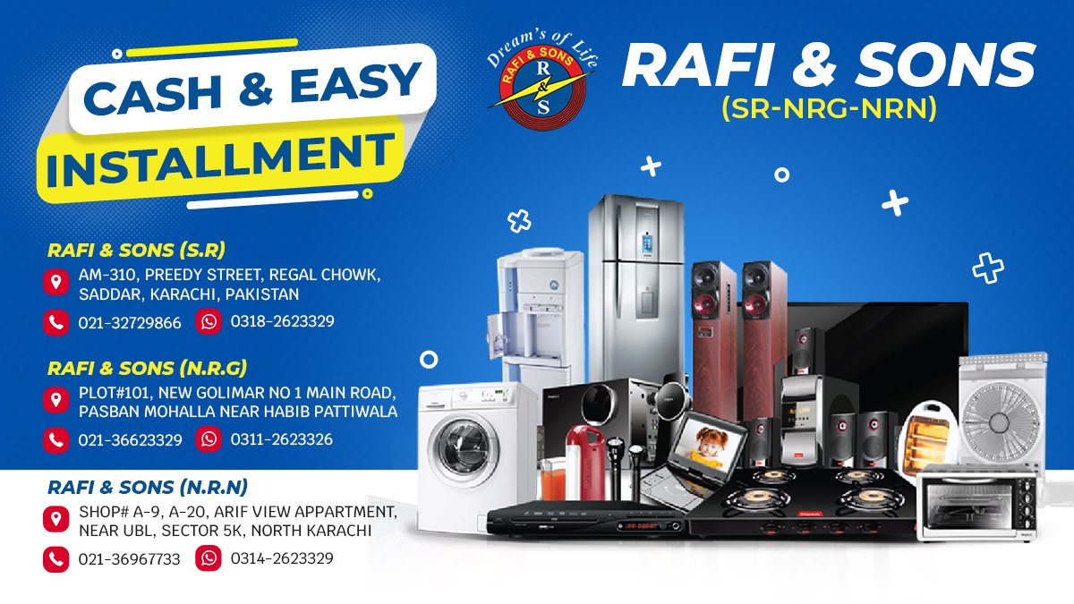 Rafi & Sons Electronics | Karachi