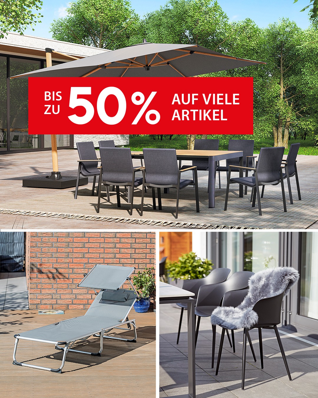 ❗️ Spart mit unserem SSV bis zu 50% auf Gartenmöbel. ❗️ Wir haben eine große Auswahl an reduzierten Gartenmöbeln in unseren Gartencentern und online in unserem Gartenmöbel-Shop: https://gartenmoebel.gartencenter- augsburg.de Nur auf lagermäßig geführte