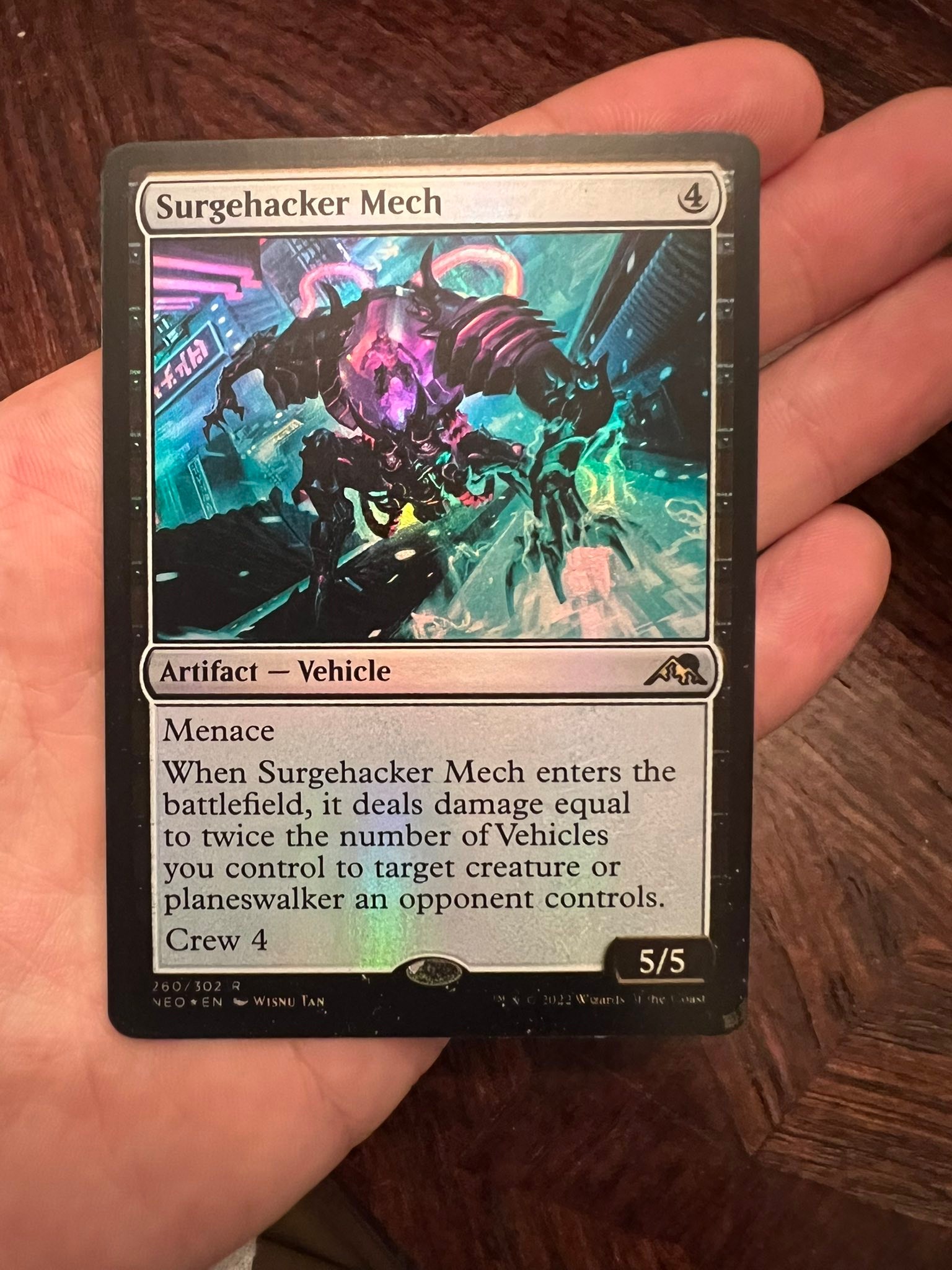 What happened to this MTG card with black ink and holo foil issues?