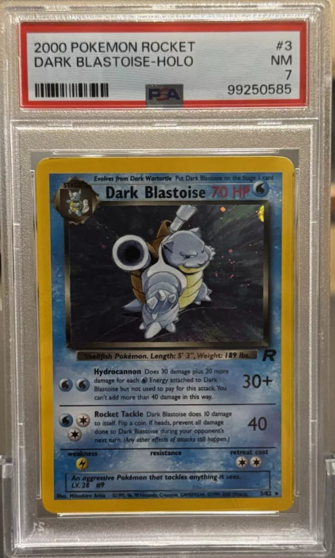 1995 dark blastoise pokemon card value TCG: Rocket PSA 8  T'z Toys & Games If heads Pokemon proxy cards first edition