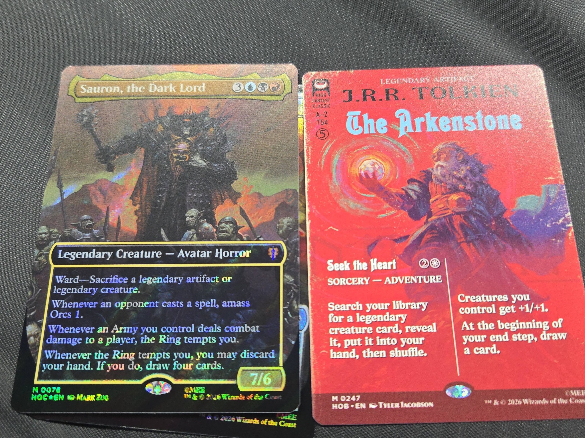 Surge Foil Thorin, Mountain King and Sauron, the Dark Lord for