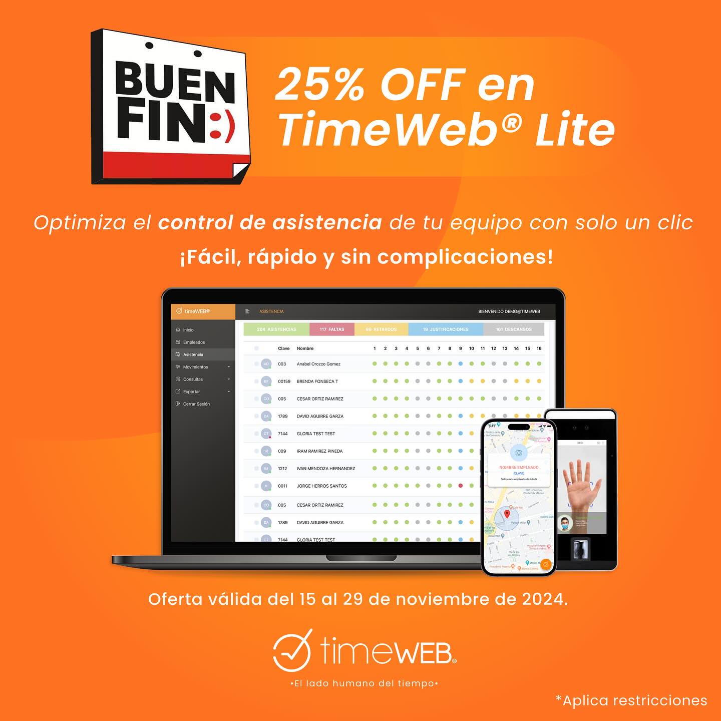 TimeWeb - Este Buen Fin, ¡simplifica el control de asistencia de tu ...
