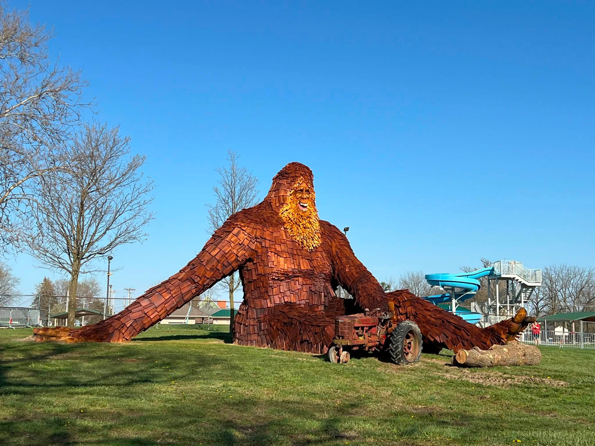 Nelson, 18-foot Sasquatch statue in Celina, Ohio