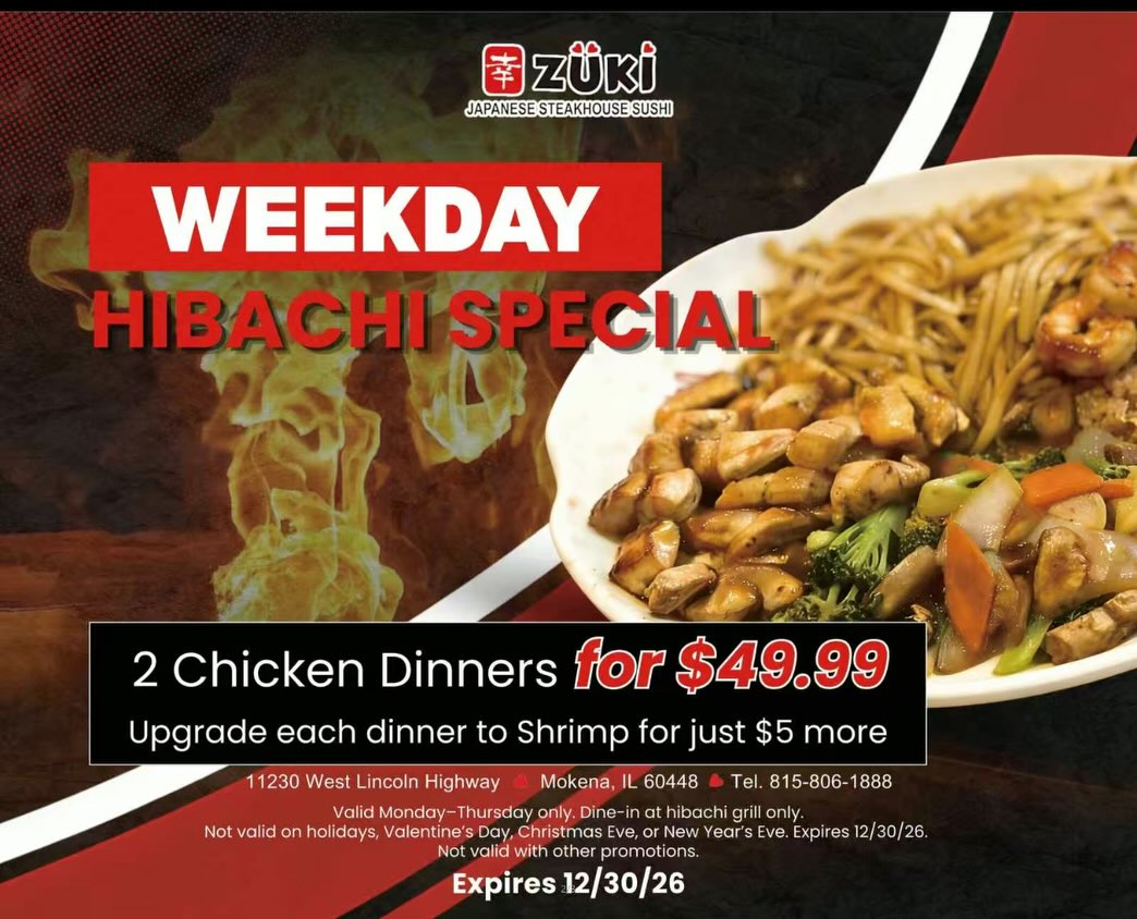 Zuki Japanese Steakhouse & Sushi | Mokena IL