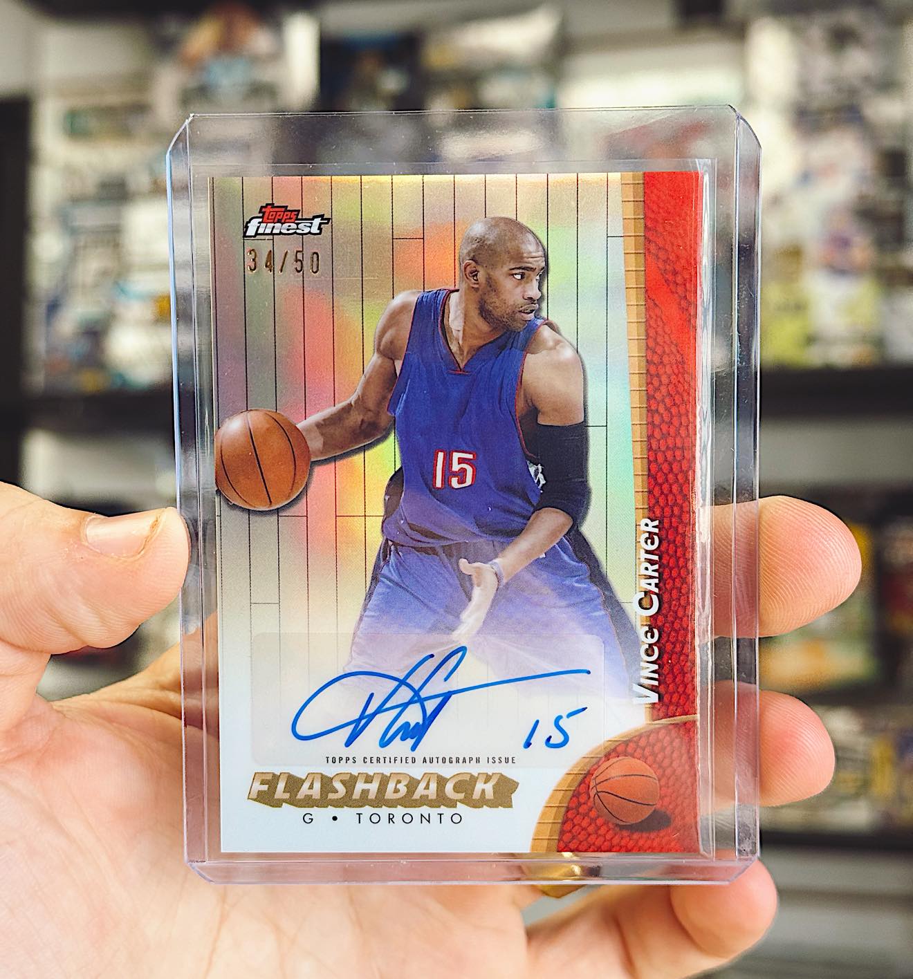 Super sweet Vince Carter auto pulled outta 2024-25 Topps Finest 