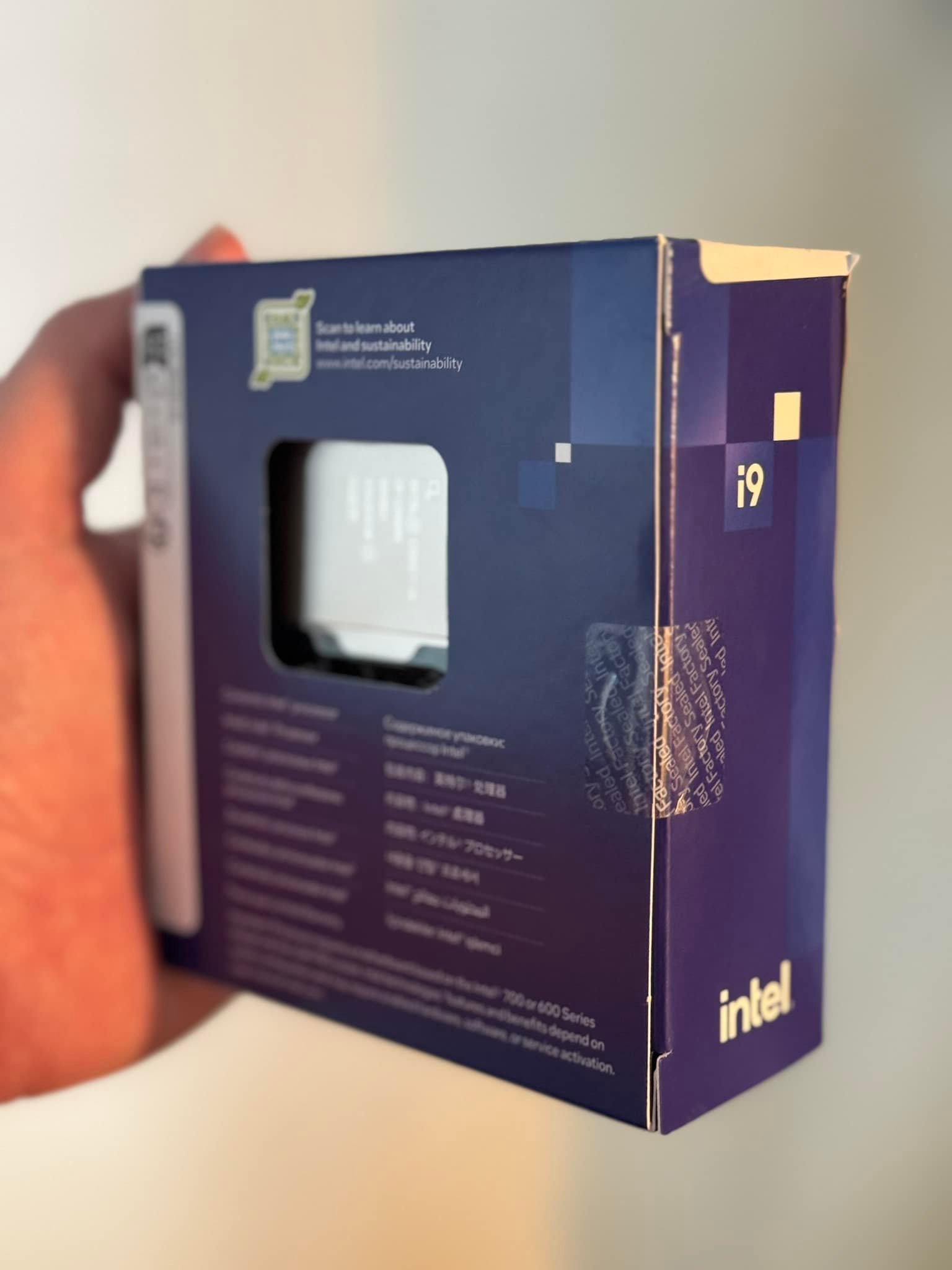 Intel i9-13900k CPU warranty replacement packaging