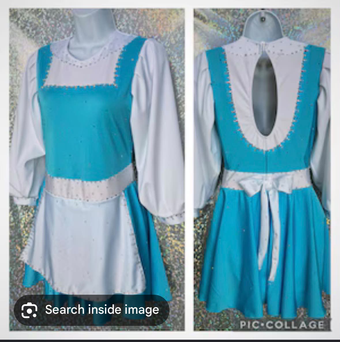 how to make a blue belle dress create costume with a hidden yellow outfit for a mid-solo change? Accessory size:54