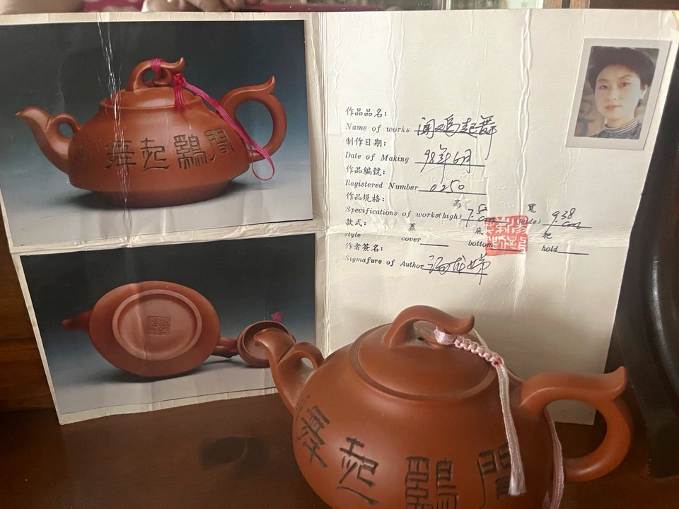 古美術　紫砂急須【荆溪惠孟臣】在銘BL4-1-8 Set of 荊溪惠孟臣製款紫砂壺?