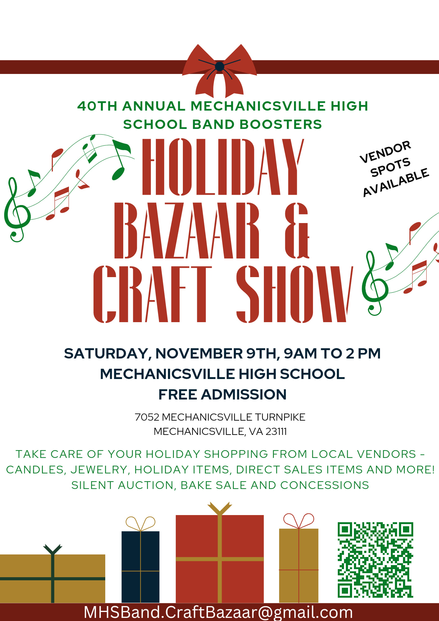 Powdersville High School holiday craft and vendor fair