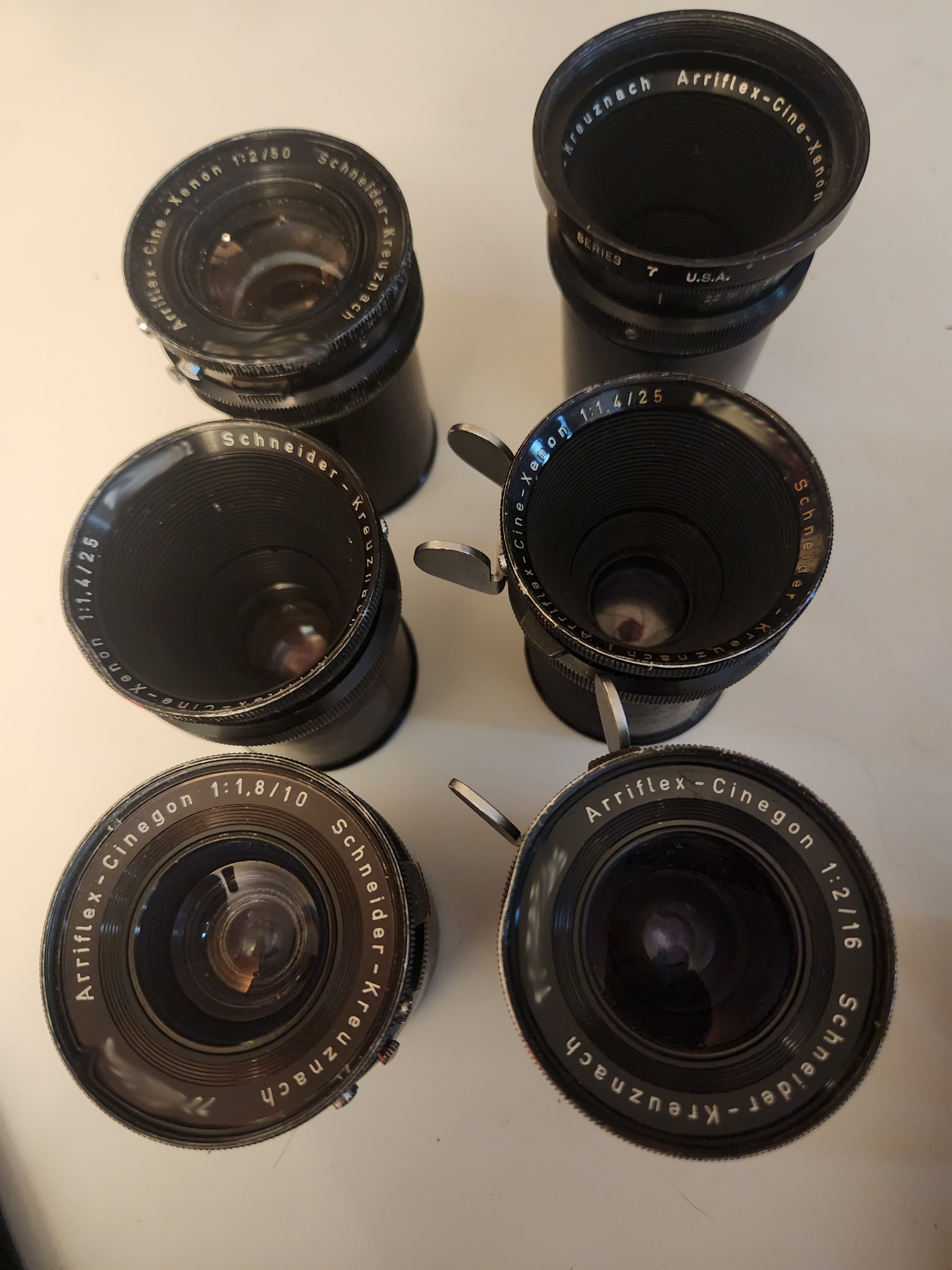 Vintage Arri Standard 16mm Schneider Lenses for Sale