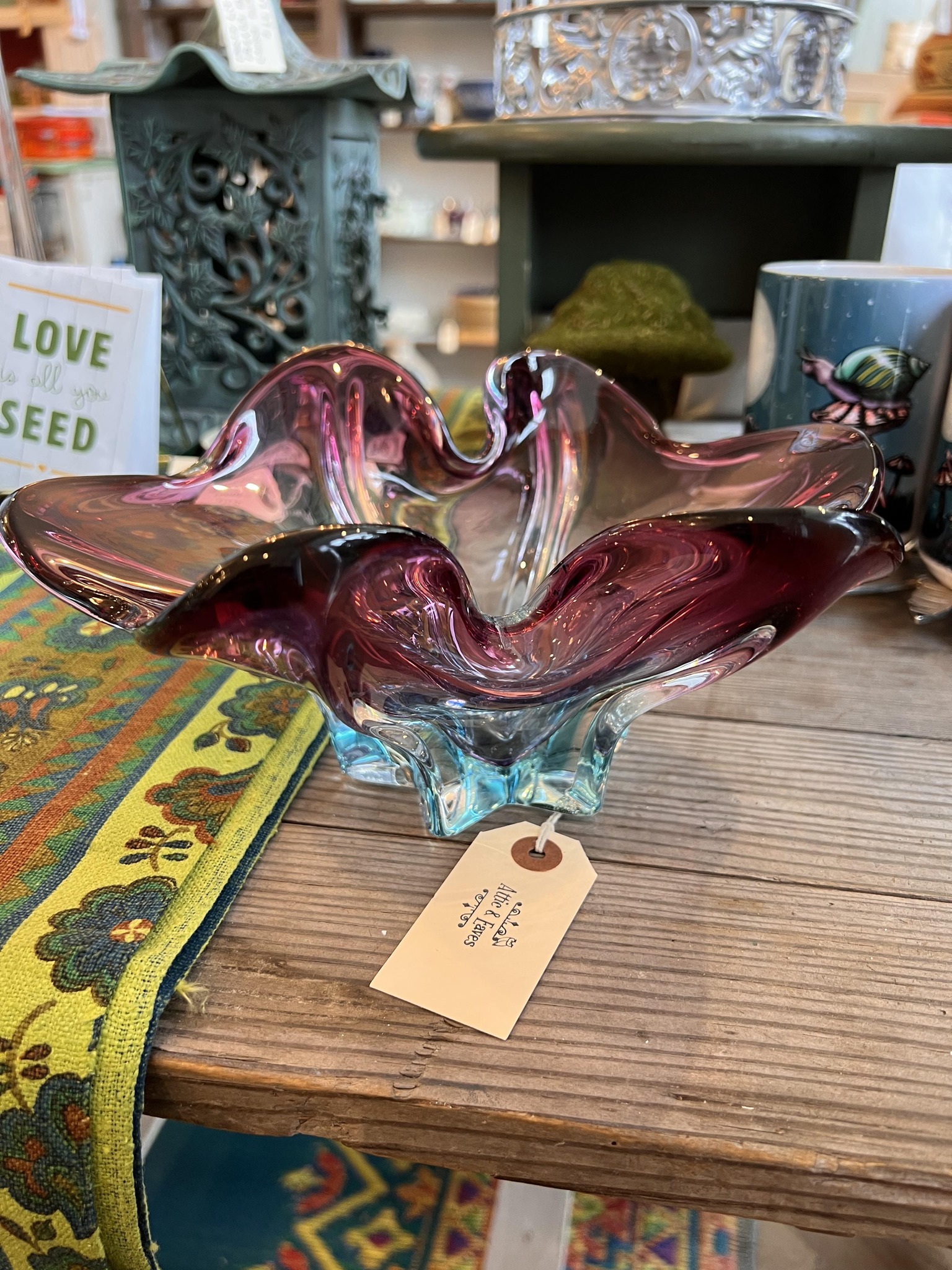 Crate & Barrel Murano Aquatic Bowl Value