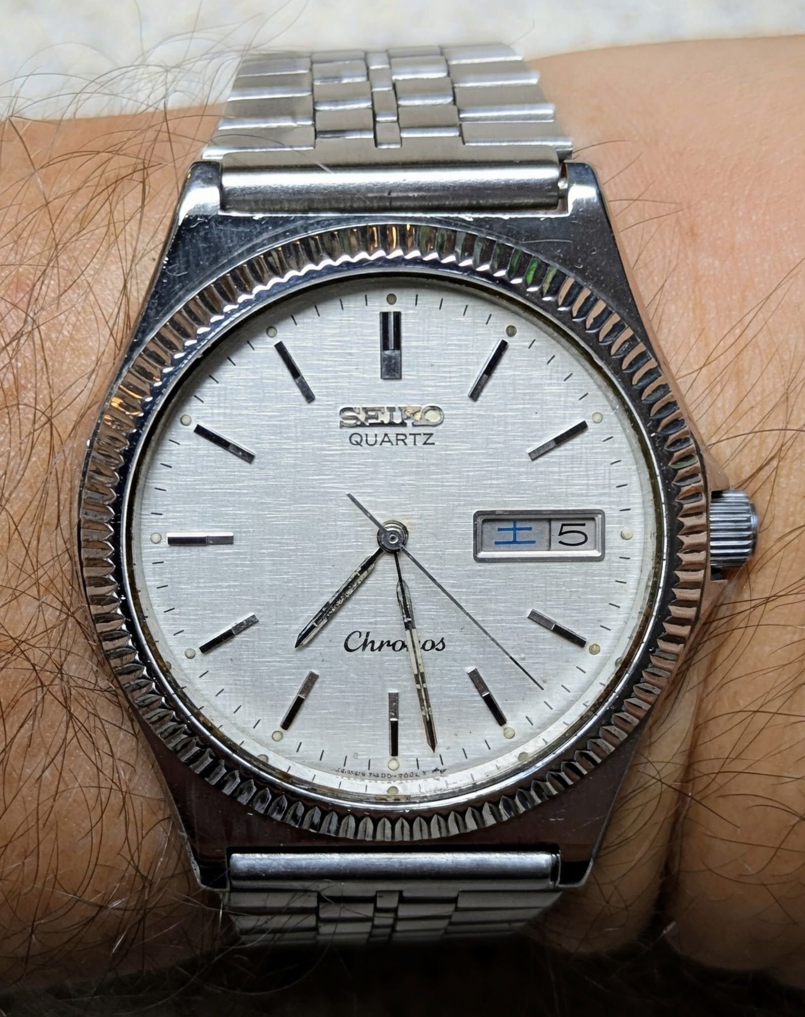 1983 Seiko Chronos with sapphire glass replacement