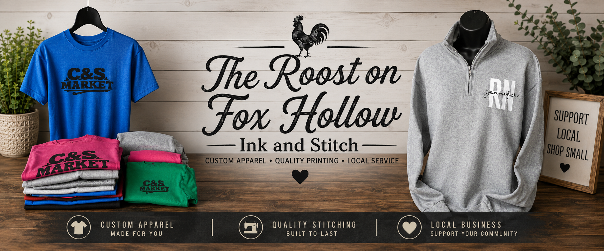 The Roost on Fox Hollow Ink and Stitch
