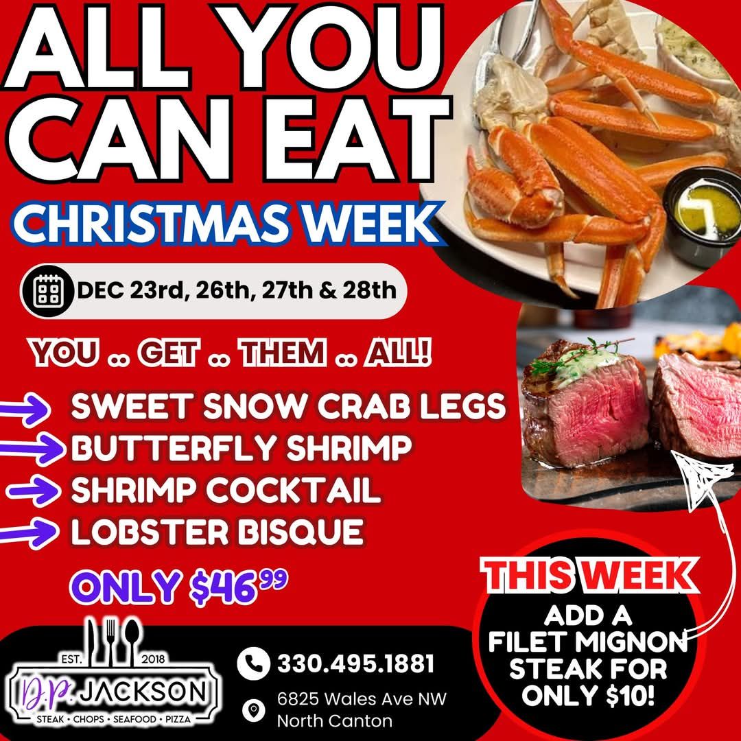 All you can eat seafood and steak at D.P. Jackson