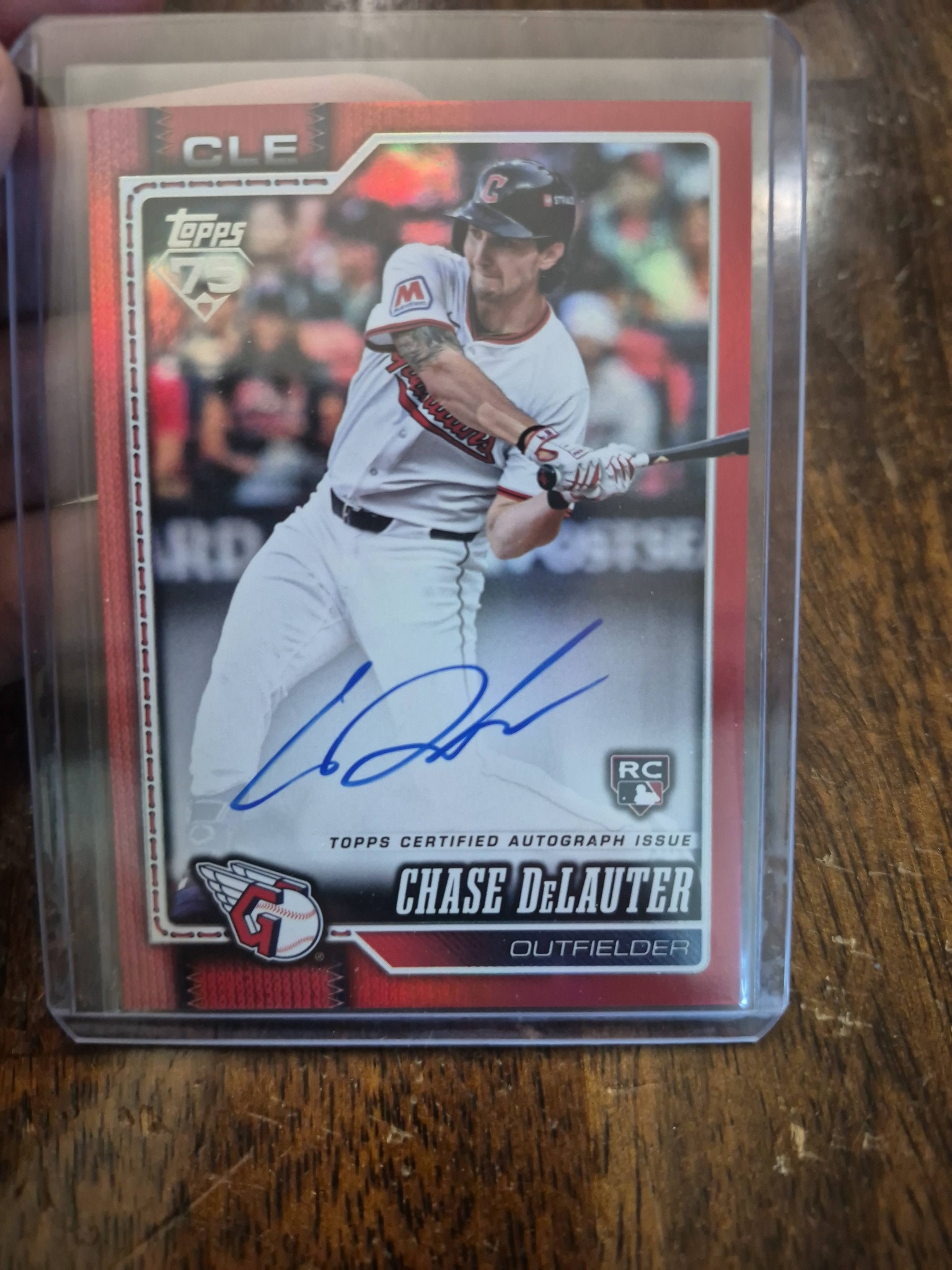 What is the value of a low-numbered Chase Delauter autograph card?