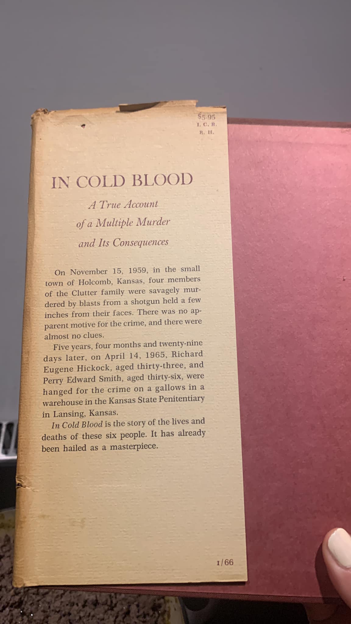 First post- I bought a 5th printing of Truman Capote ”In Cold