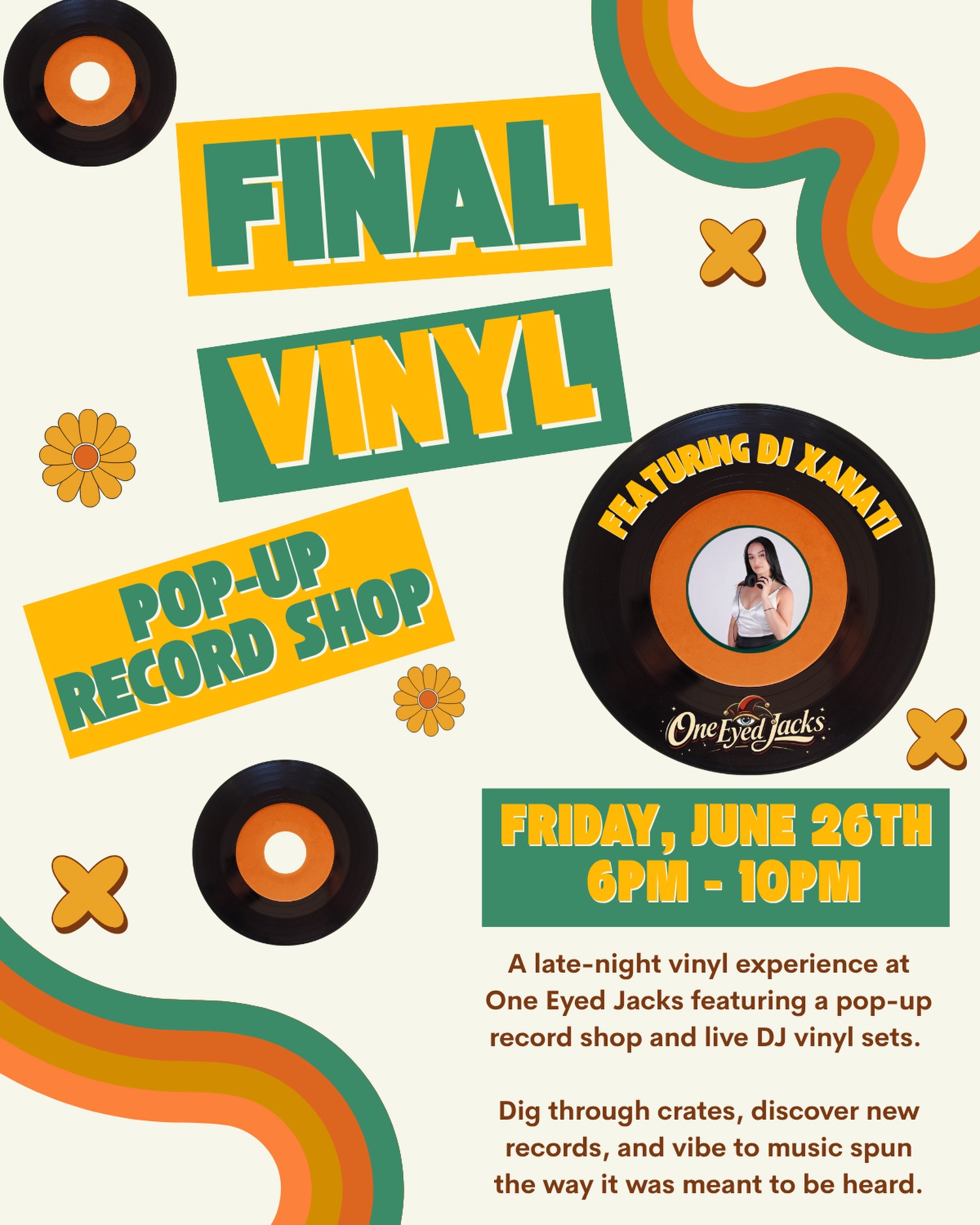? FINAL VINYL RETURNS THIS FRIDAY ? Join us Friday, June 26 from 