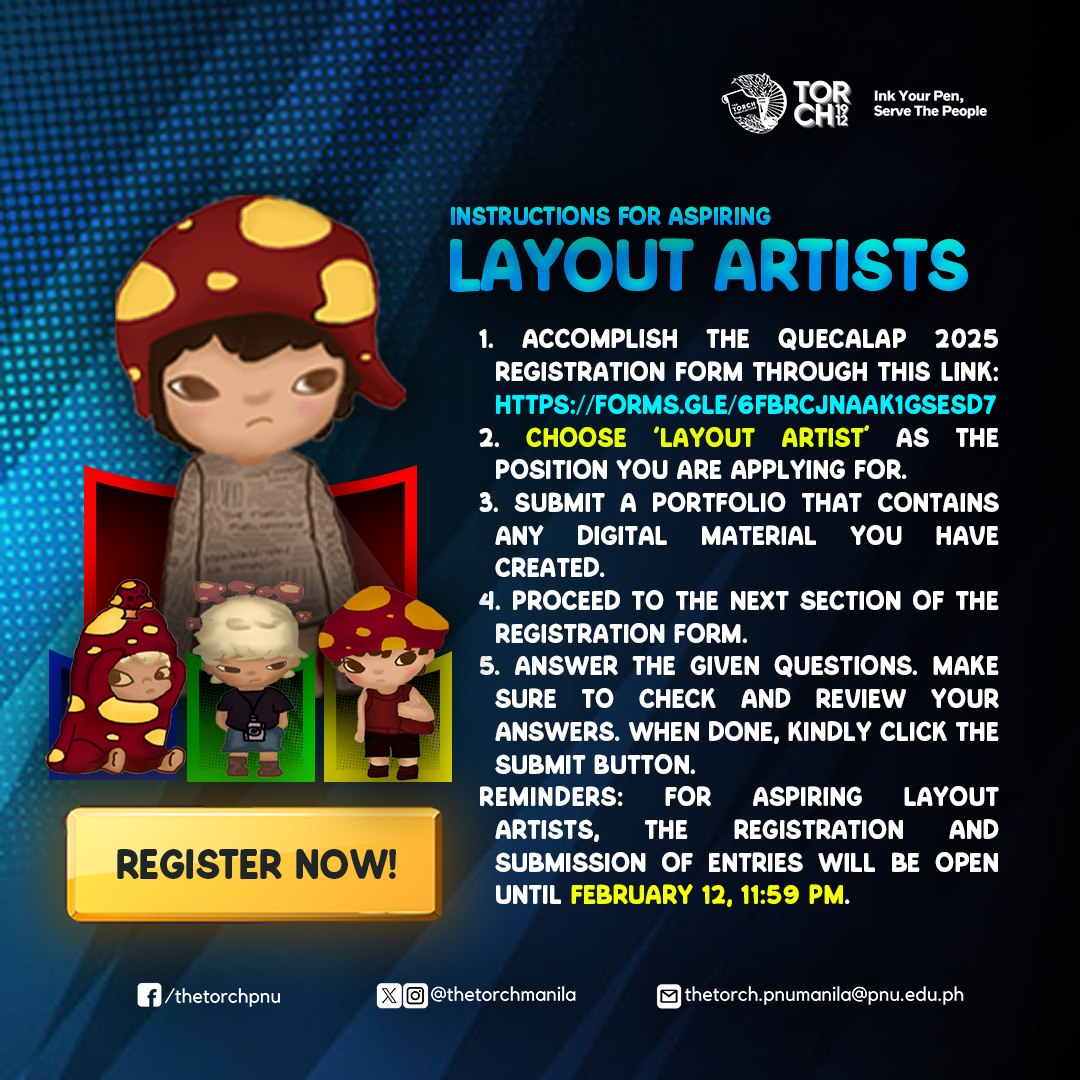 The Torch - Instructions for Aspiring Layout Artists 1. Accomplish the ...