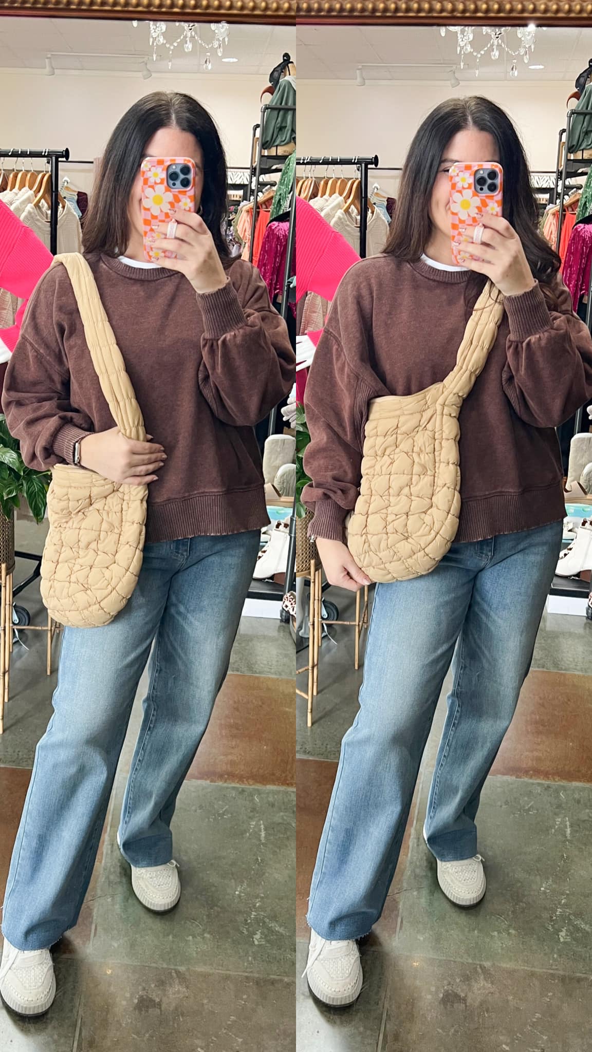 It's all about bags Here, Quilted Crossbody Bag with Chain (203067