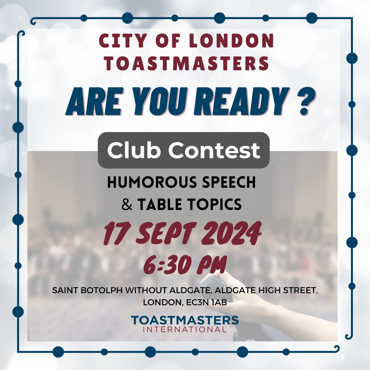 City of London Toastmasters - 🌟🎉 Join the Fun at Our Club Contest! 🎉🌟 ...