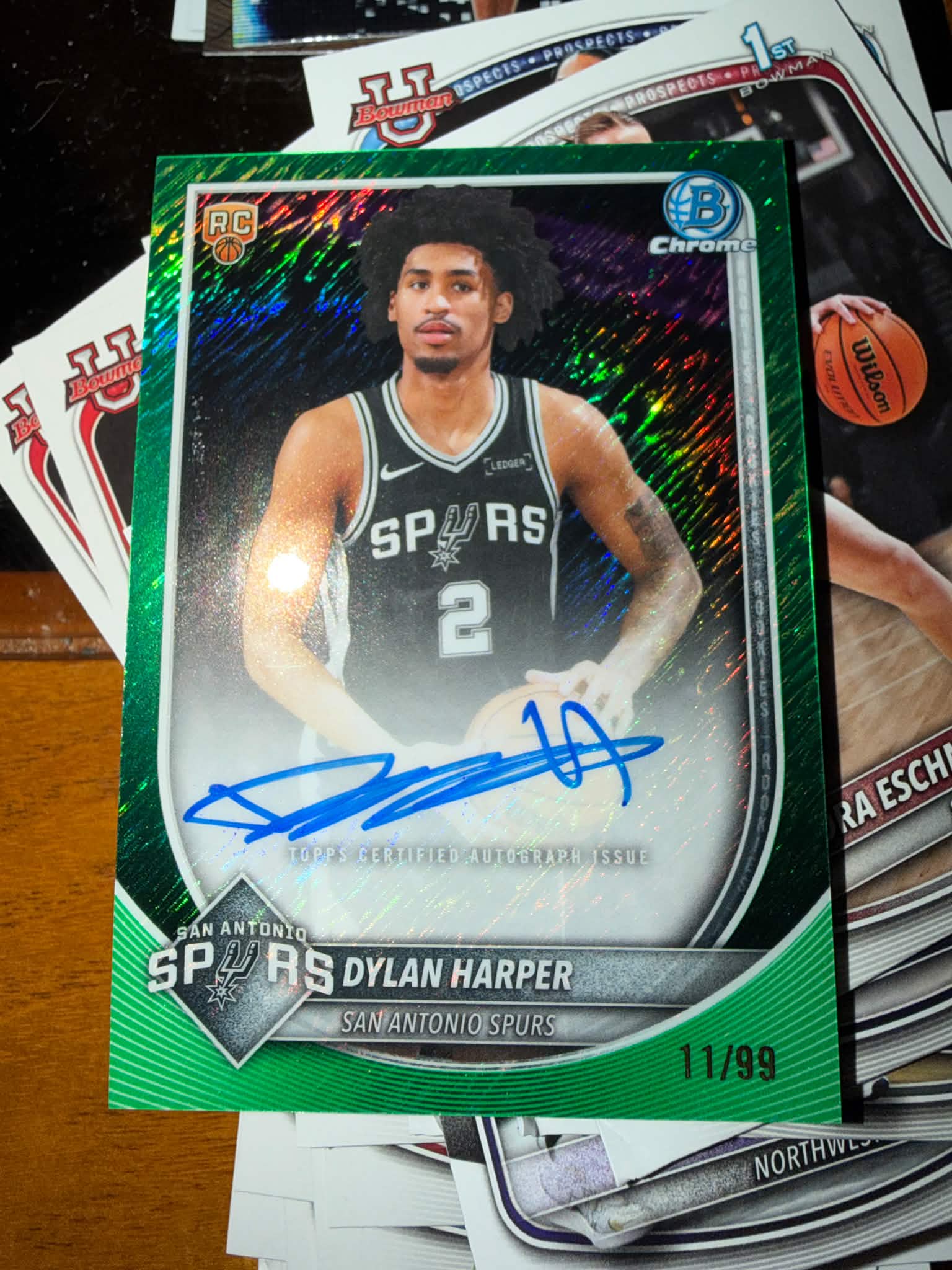 Rare Dylan Harper autograph card pull from Bowman basketball blasters