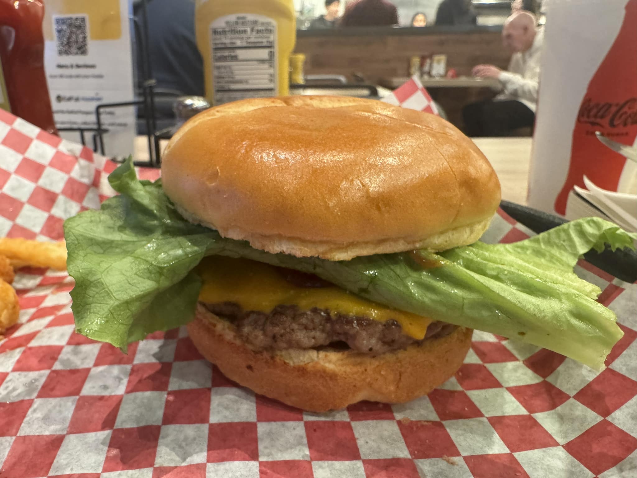 Fresh ingredients at local cheeseburger spot