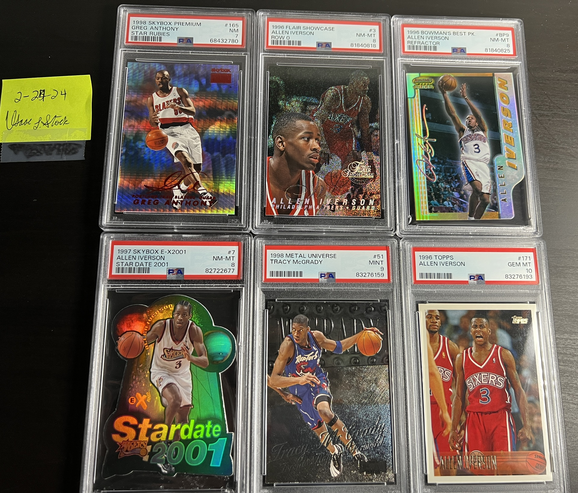 A few good ones for sale today: 1999 Flair Showcase TakeIt2Net Tim 