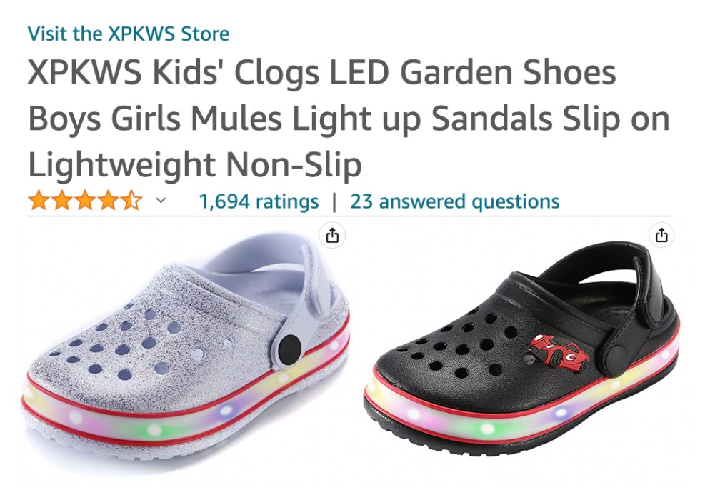 Pair of Lights for your Clog style Shoes in 4 color options! 40