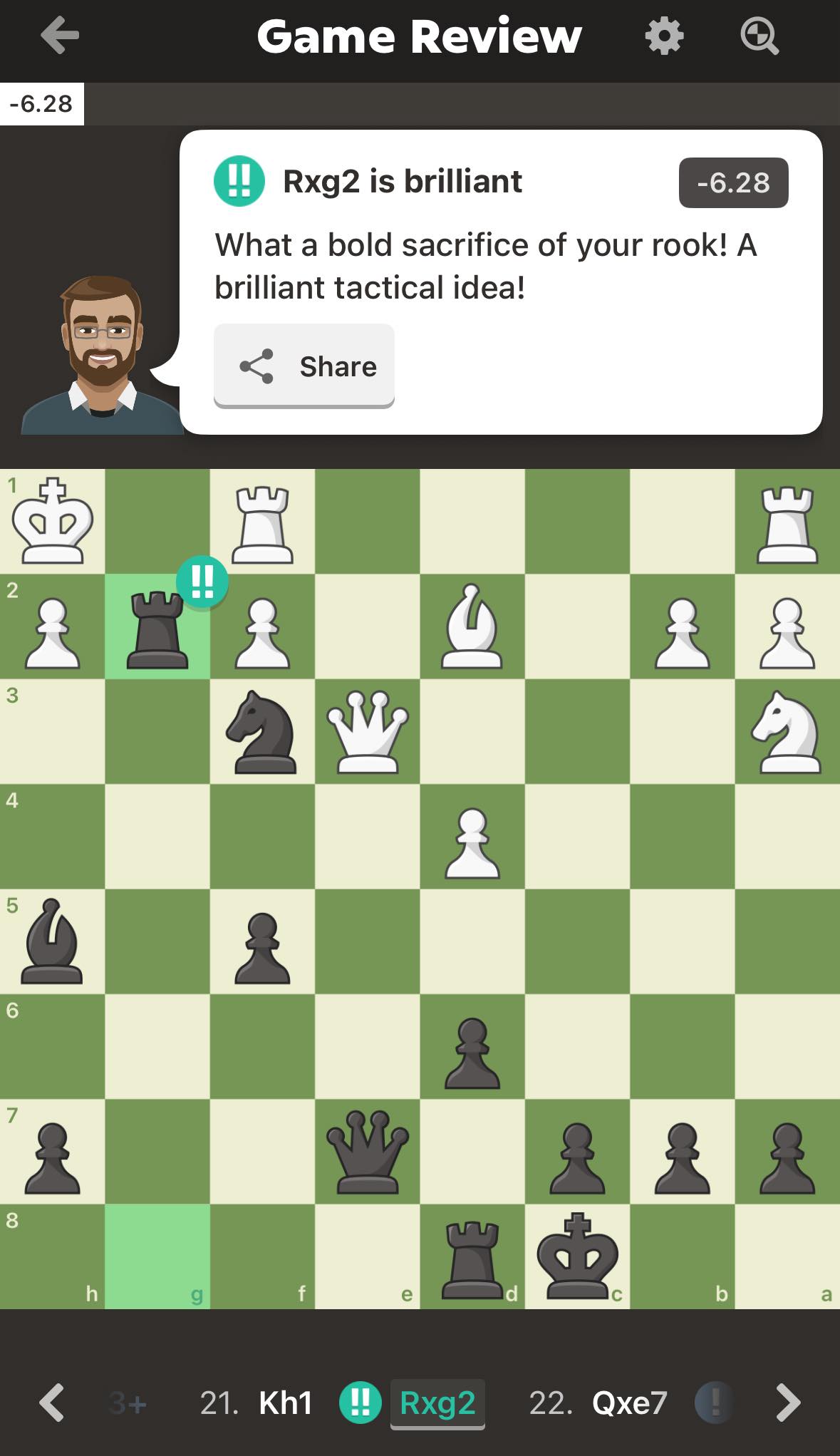 I thought I was sac’ing the rook and about died when he took my queen 😭 ...