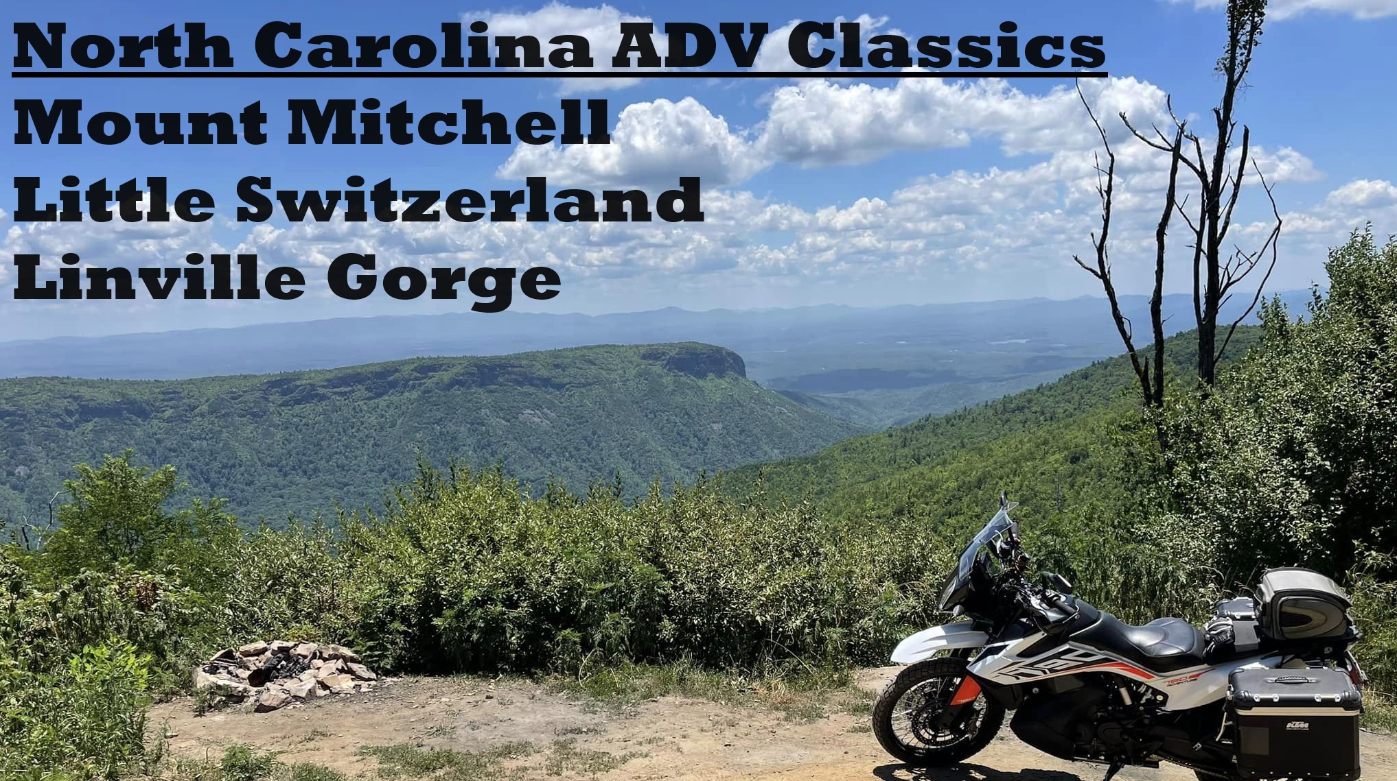 Riding routes in NC: Old Fort, Mount Mitchell